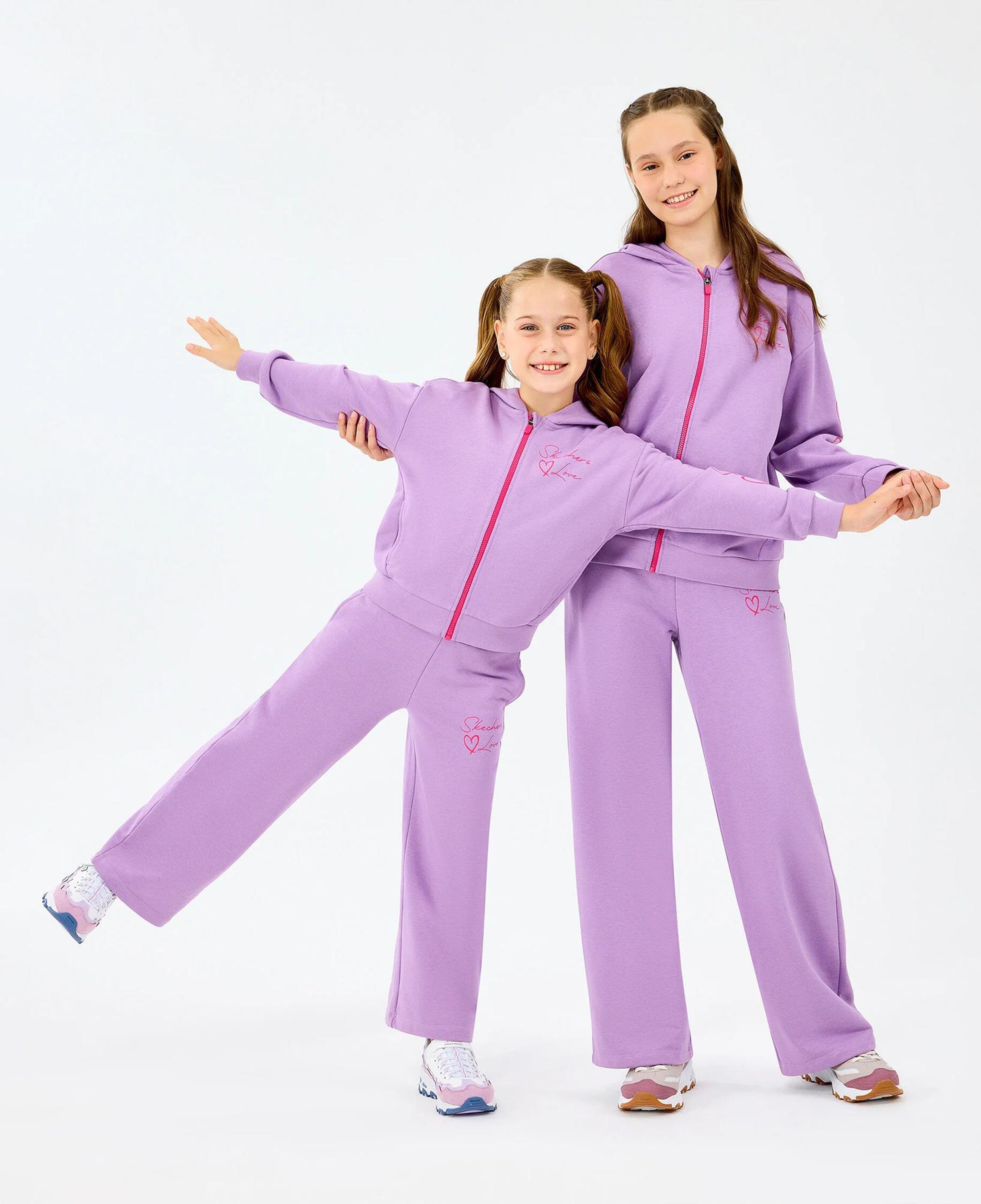 Skechers Lw Fleece Çocuk Mor Eşofman Altı