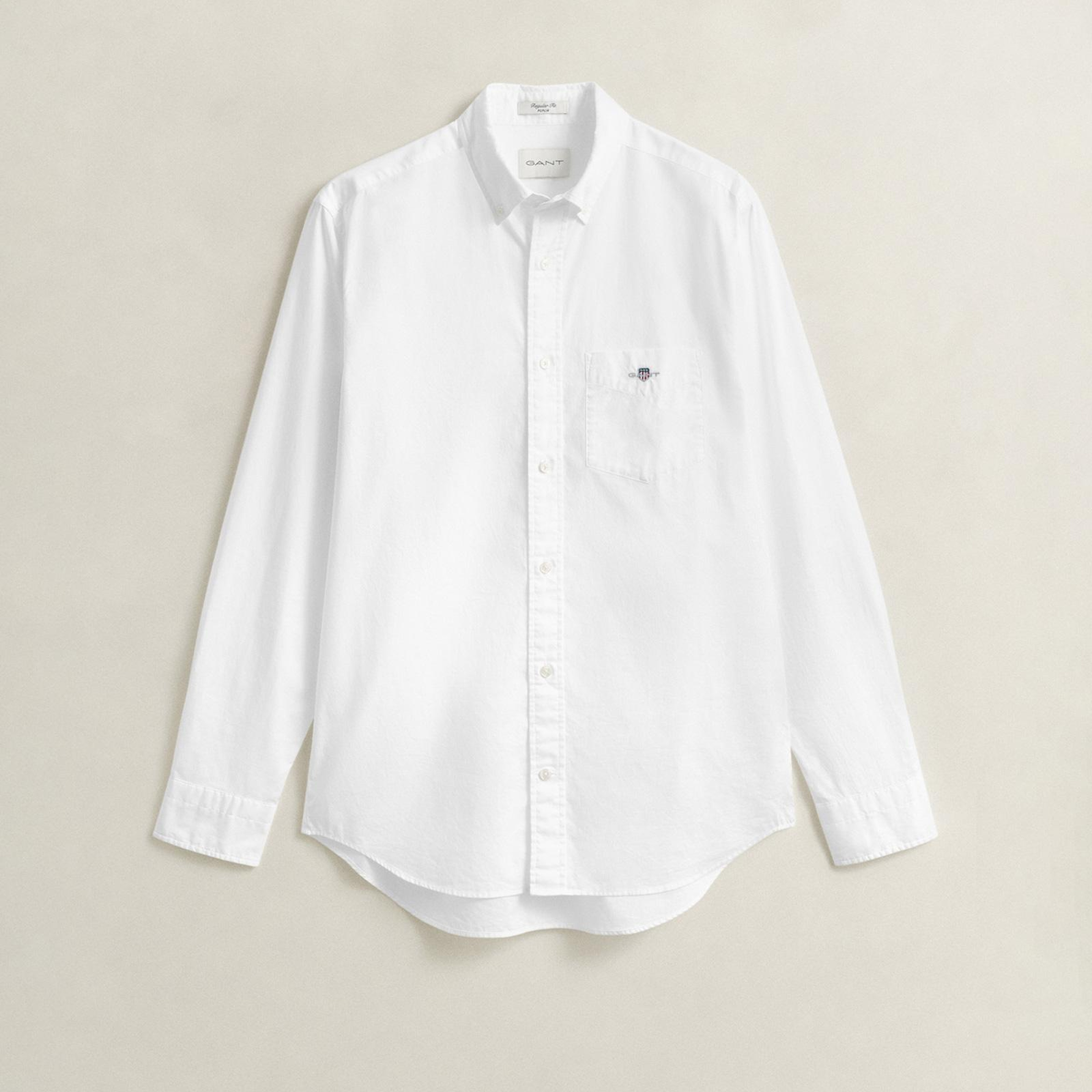 GANT Erkek Beyaz Regular Fit Poplin Gömlek