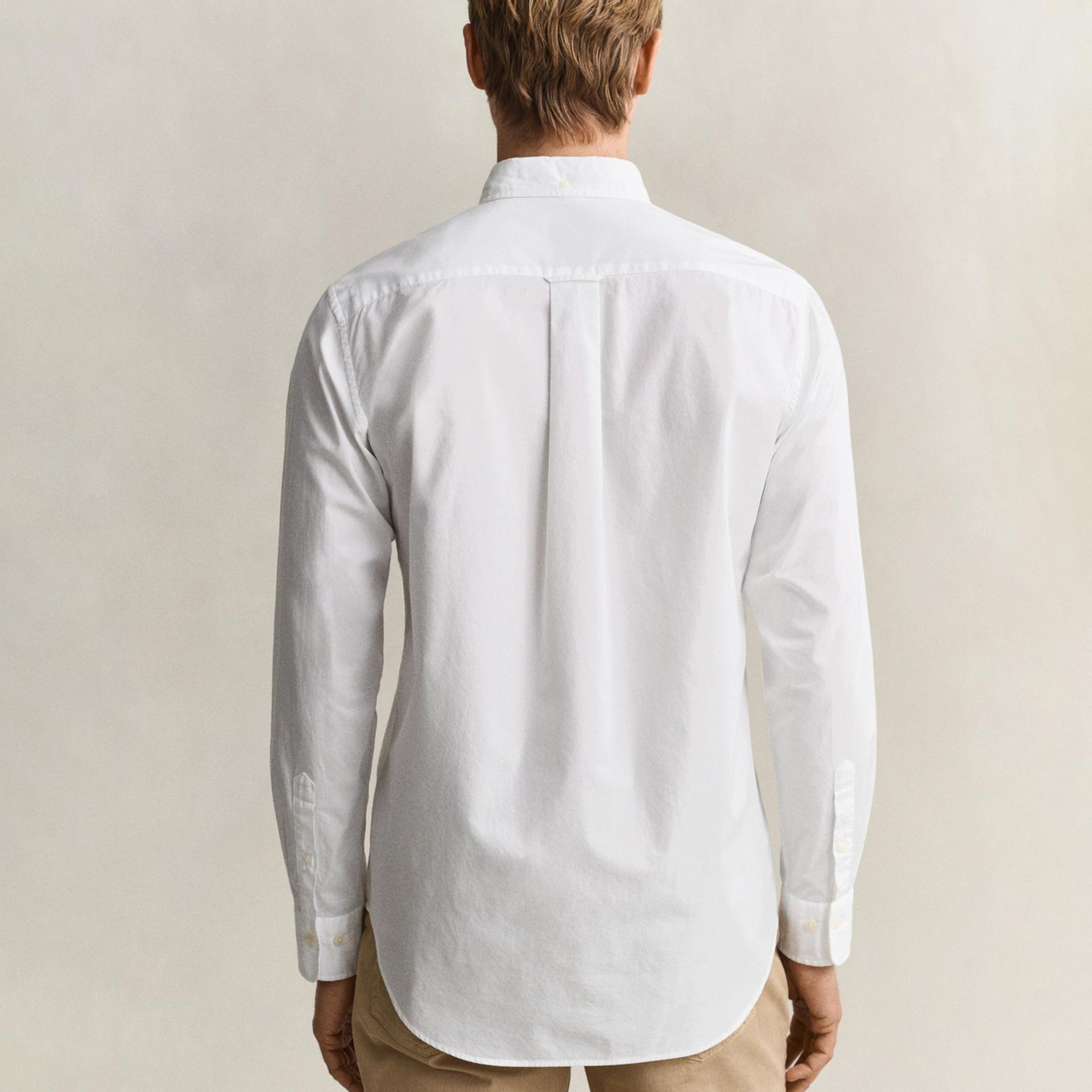 GANT Erkek Beyaz Regular Fit Poplin Gömlek