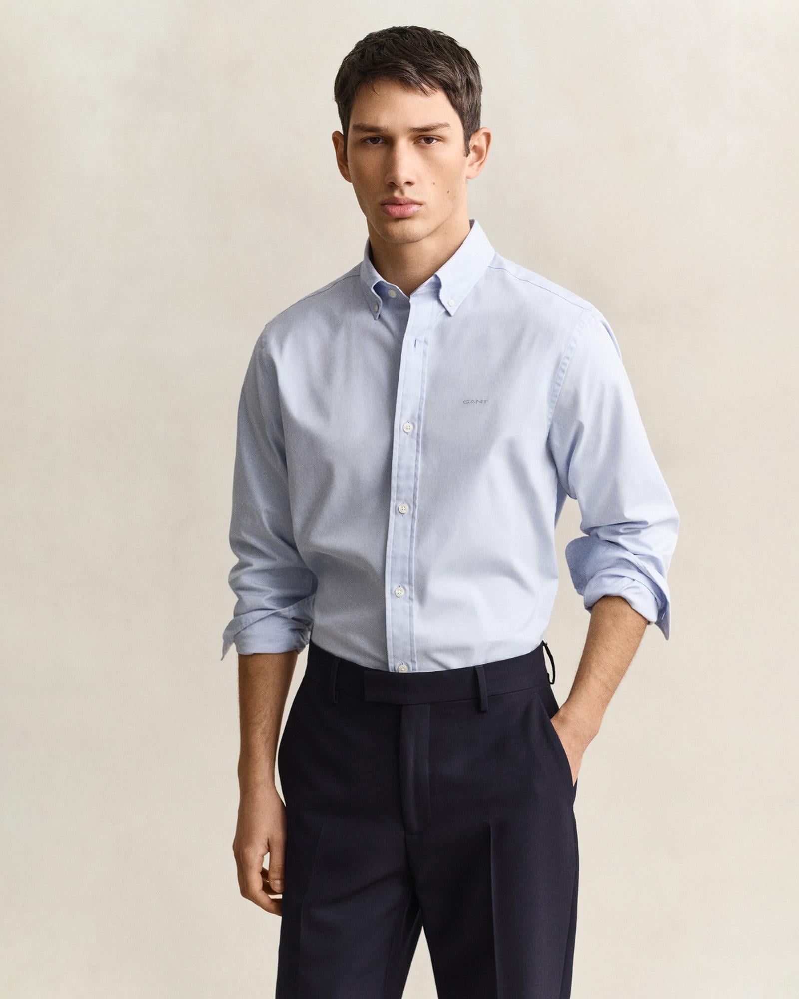 GANT Erkek Mavi Regular Fit Oxford Gömlek
