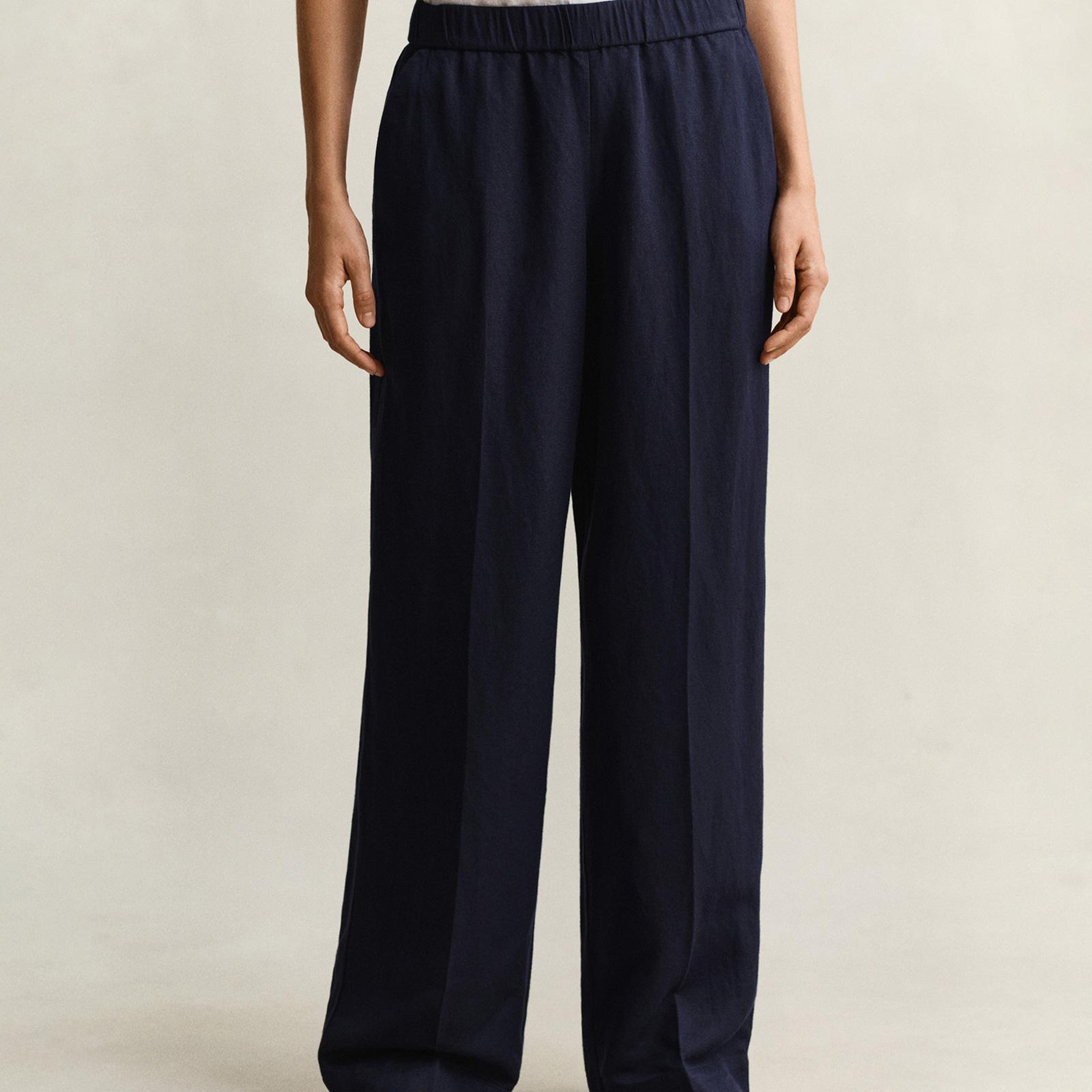 GANT Kadın Lacivert Relaxed Fit Pantolon