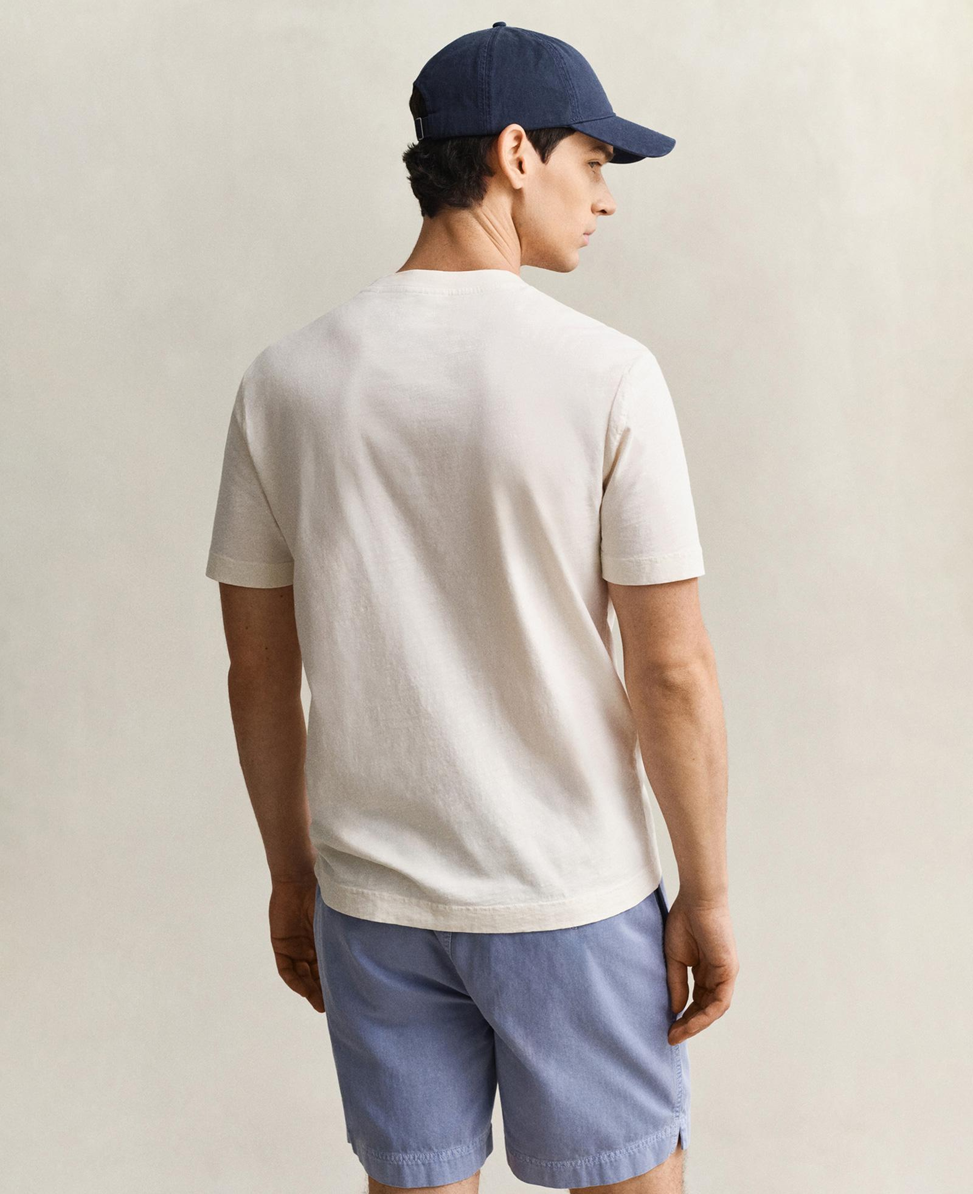 GANT Erkek Krem Bisiklet Yaka Regular Fit T-Shirt