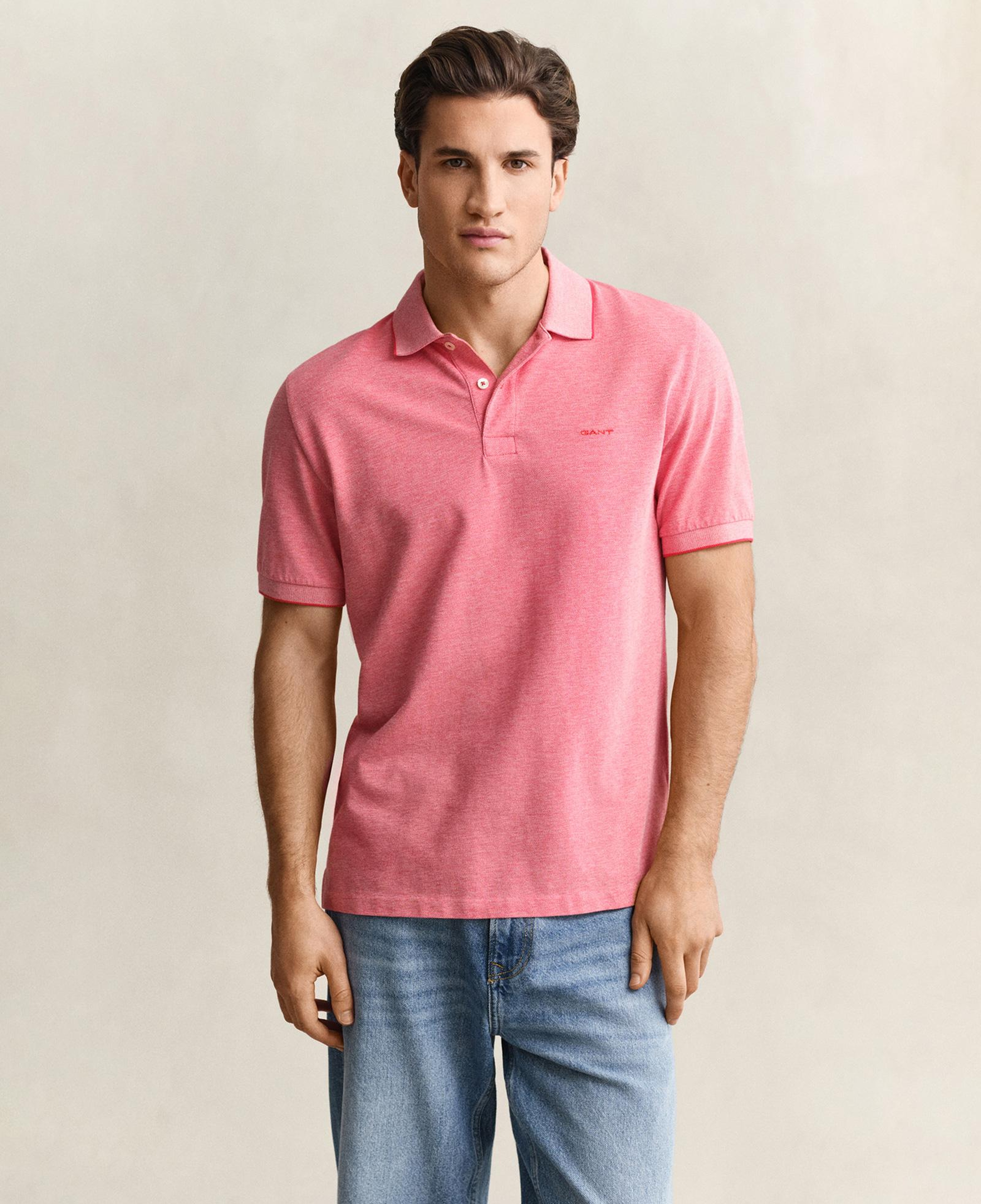 GANT Erkek Kırmızı Regular Fit Polo Yaka T-Shirt