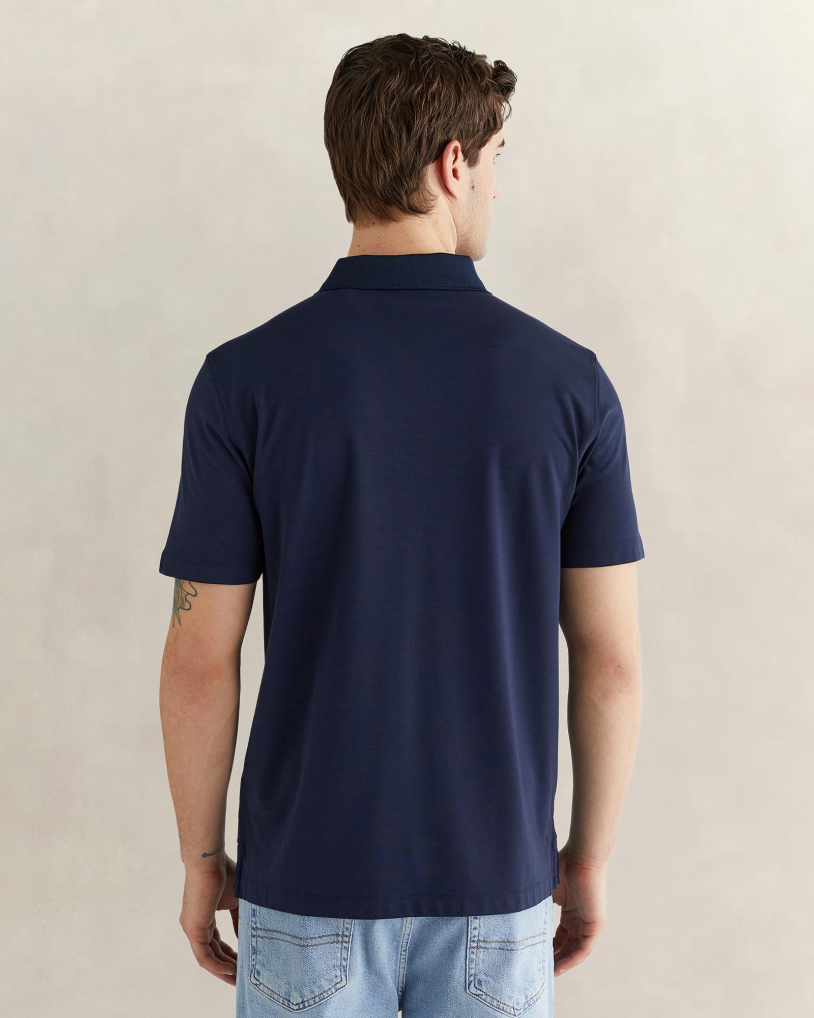 GANT Erkek Lacivert Regular Fit Logolu Polo Yaka T-Shirt