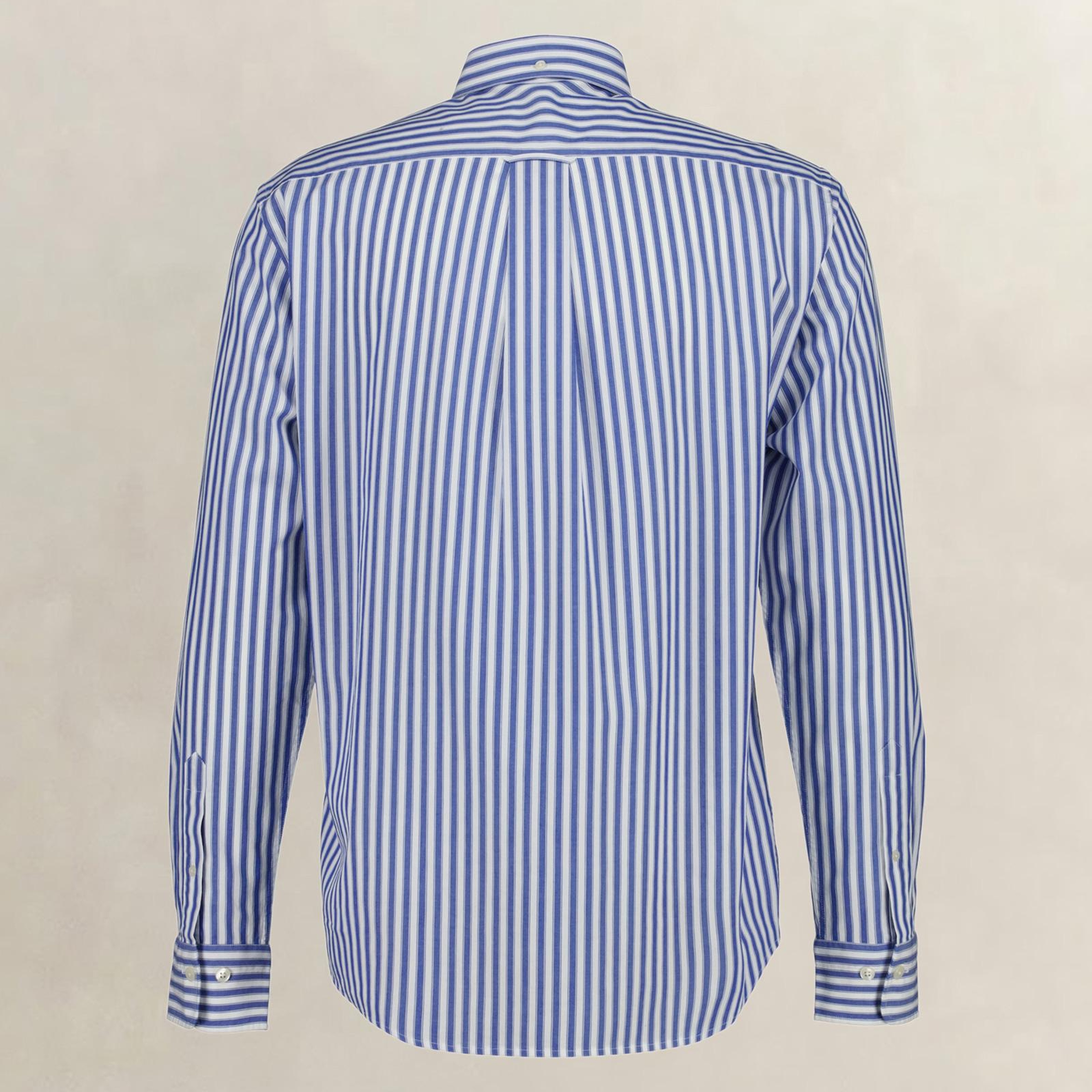 GANT Erkek Mavi Regular Fit Çizgili Logolu Gömlek