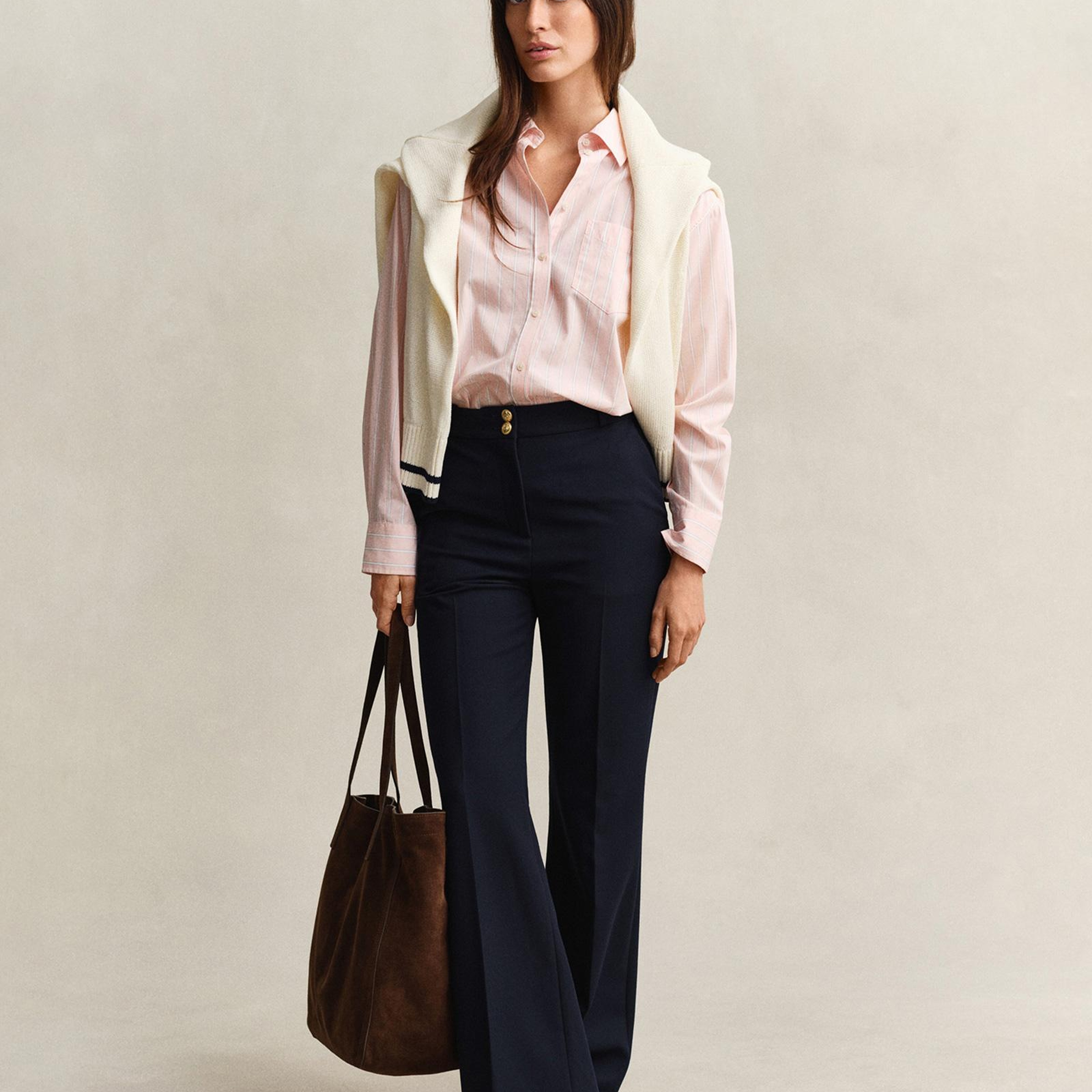 GANT Kadın Pembe Relaxed Fit Çizgili Gömlek