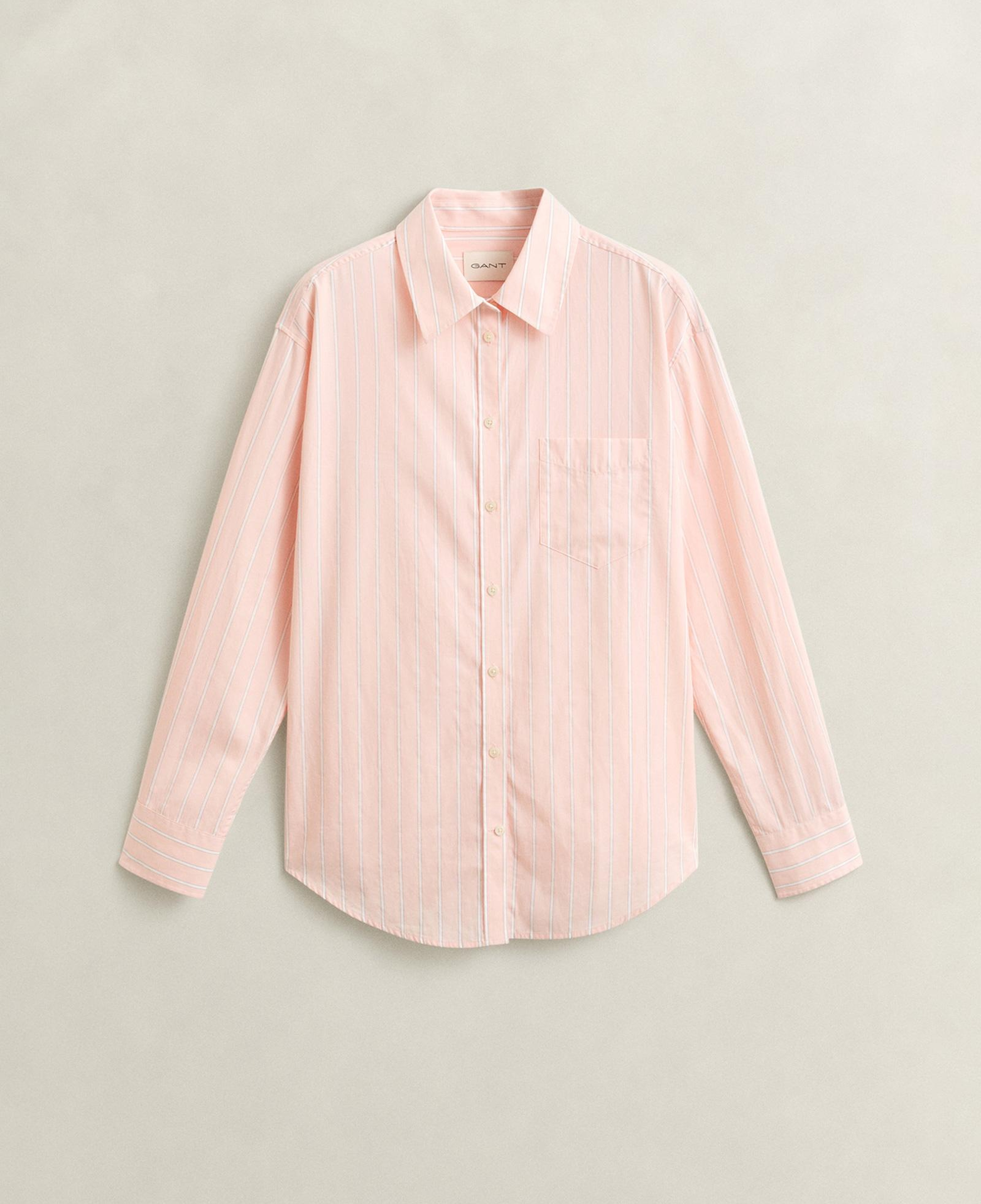 GANT Kadın Pembe Relaxed Fit Çizgili Gömlek