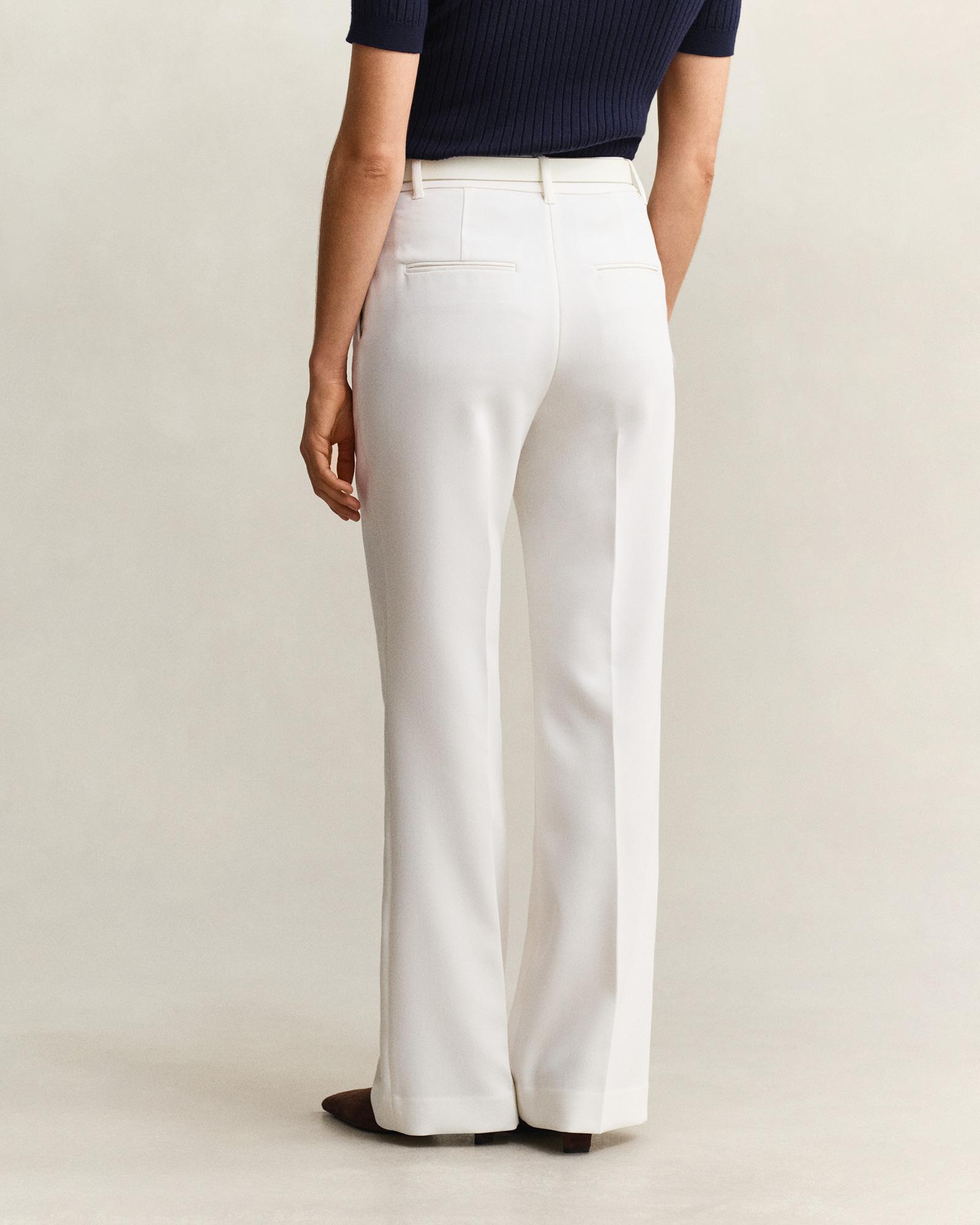GANT Kadın Beyaz Slim Fit Pantolon