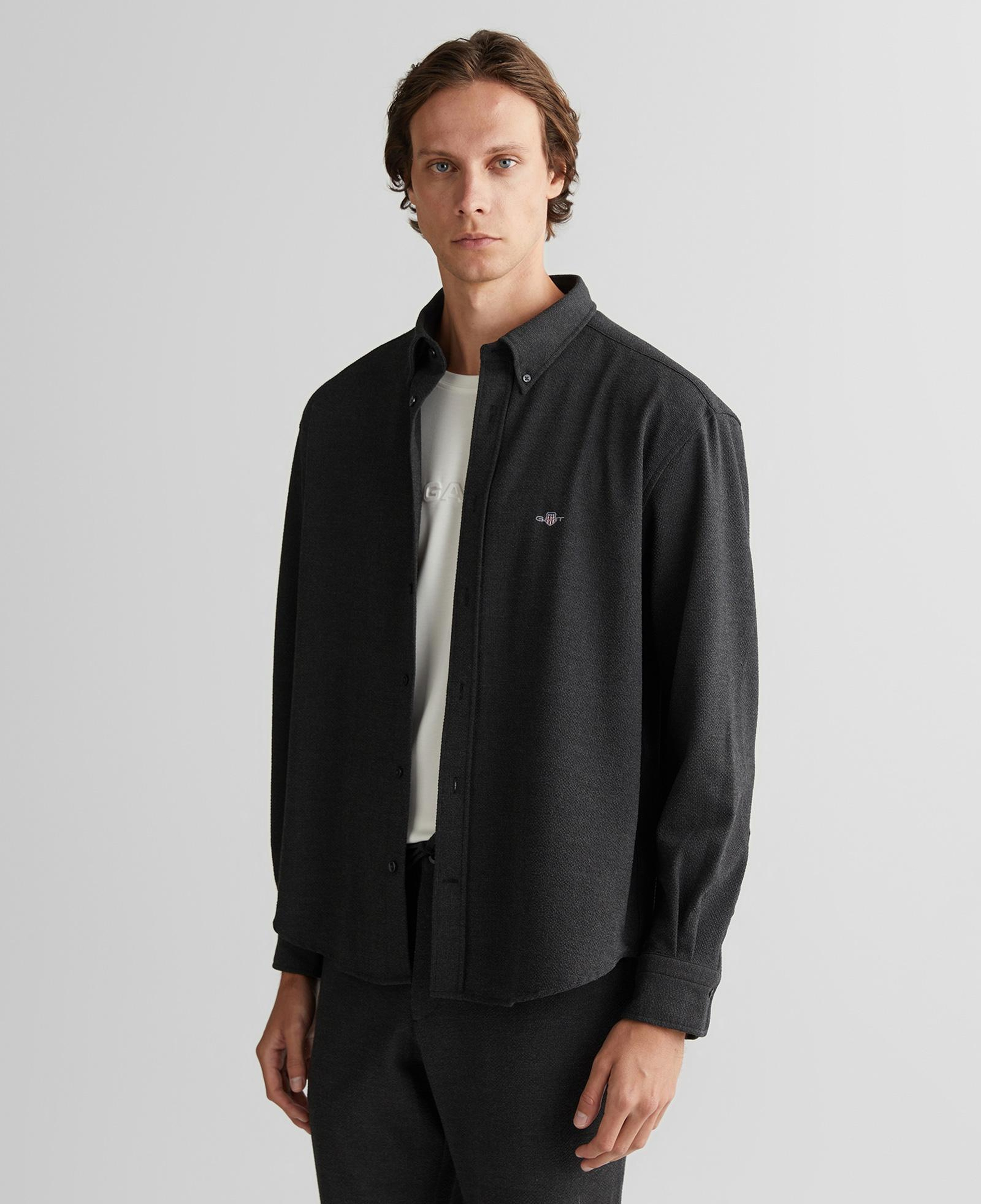 GANT Erkek Gri Relaxed Fit Gömlek