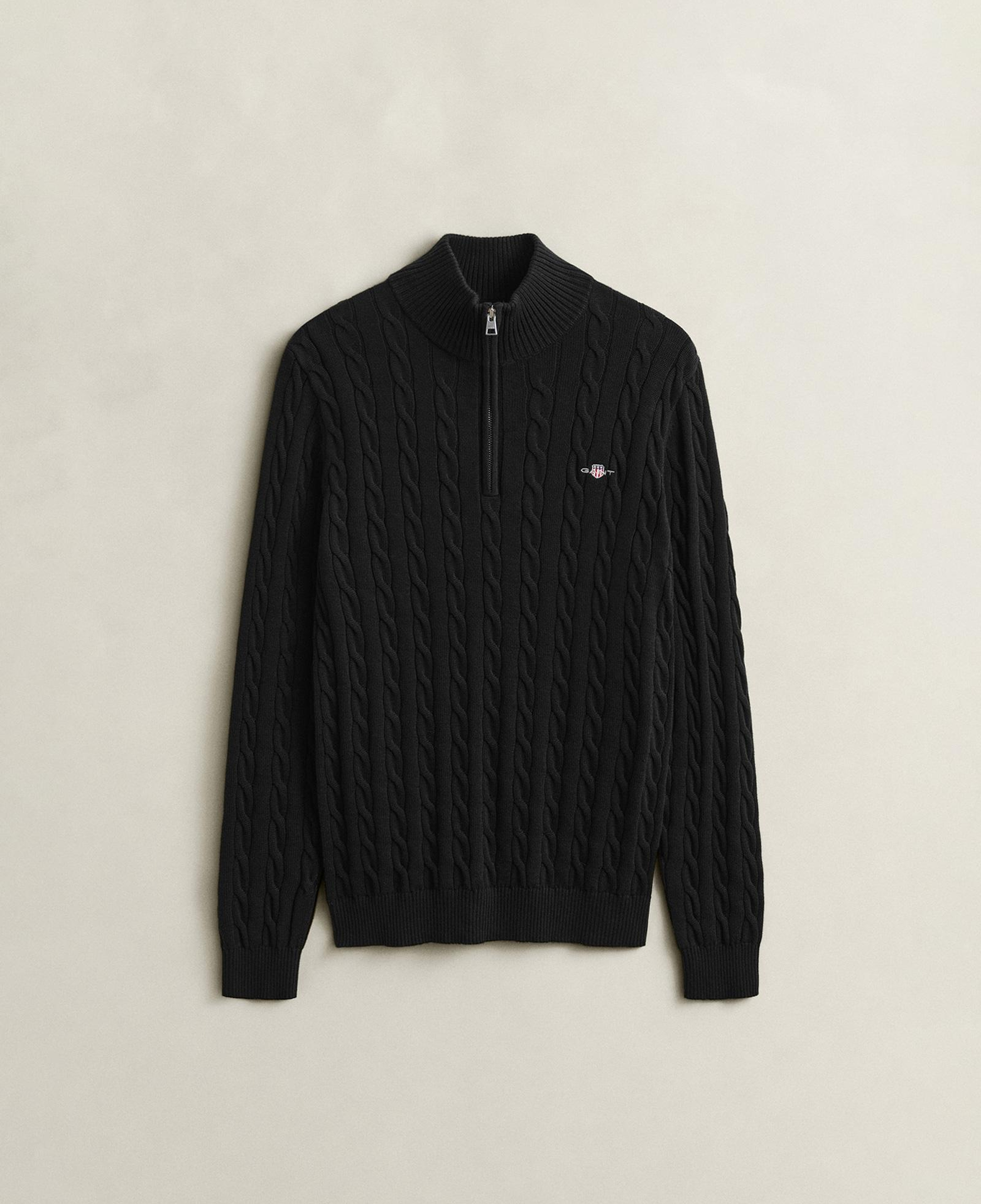 GANT Erkek Siyah Regular Fit Örgü Kazak