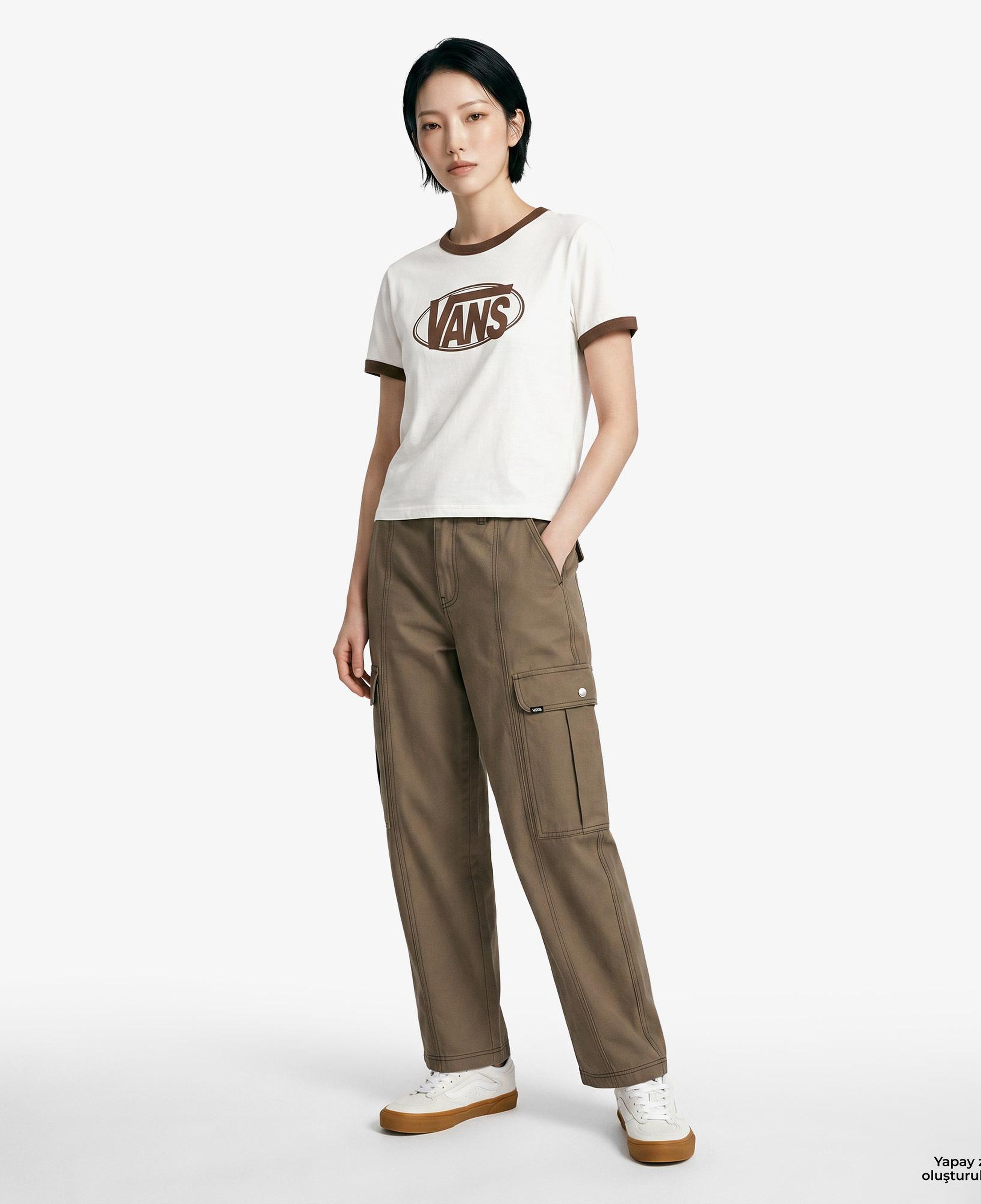 Vans Center Chest Ringer  Kadın Beyaz T-Shirt