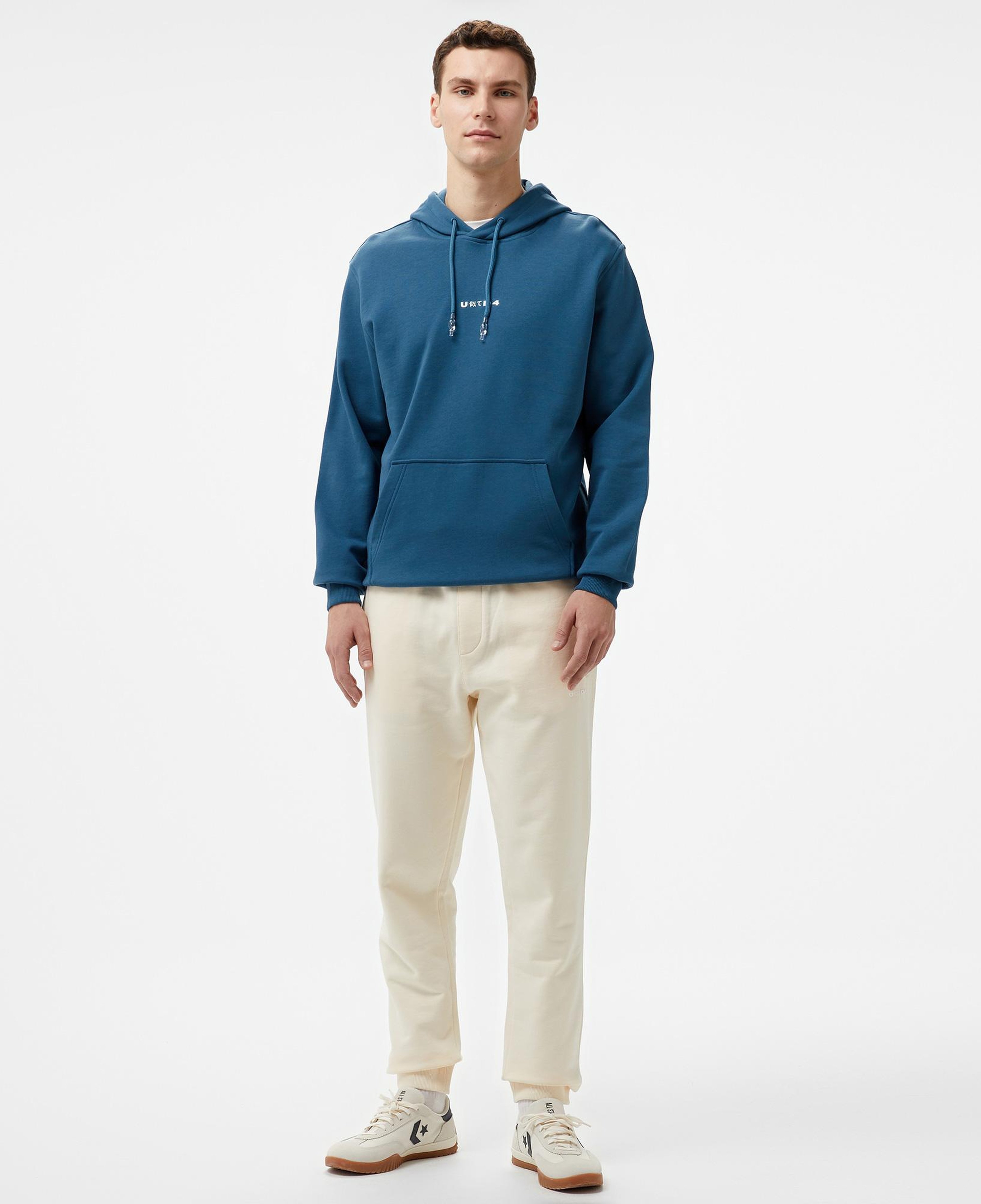 UNITED4 1.0 Essentials Erkek Mavi Hoodie
