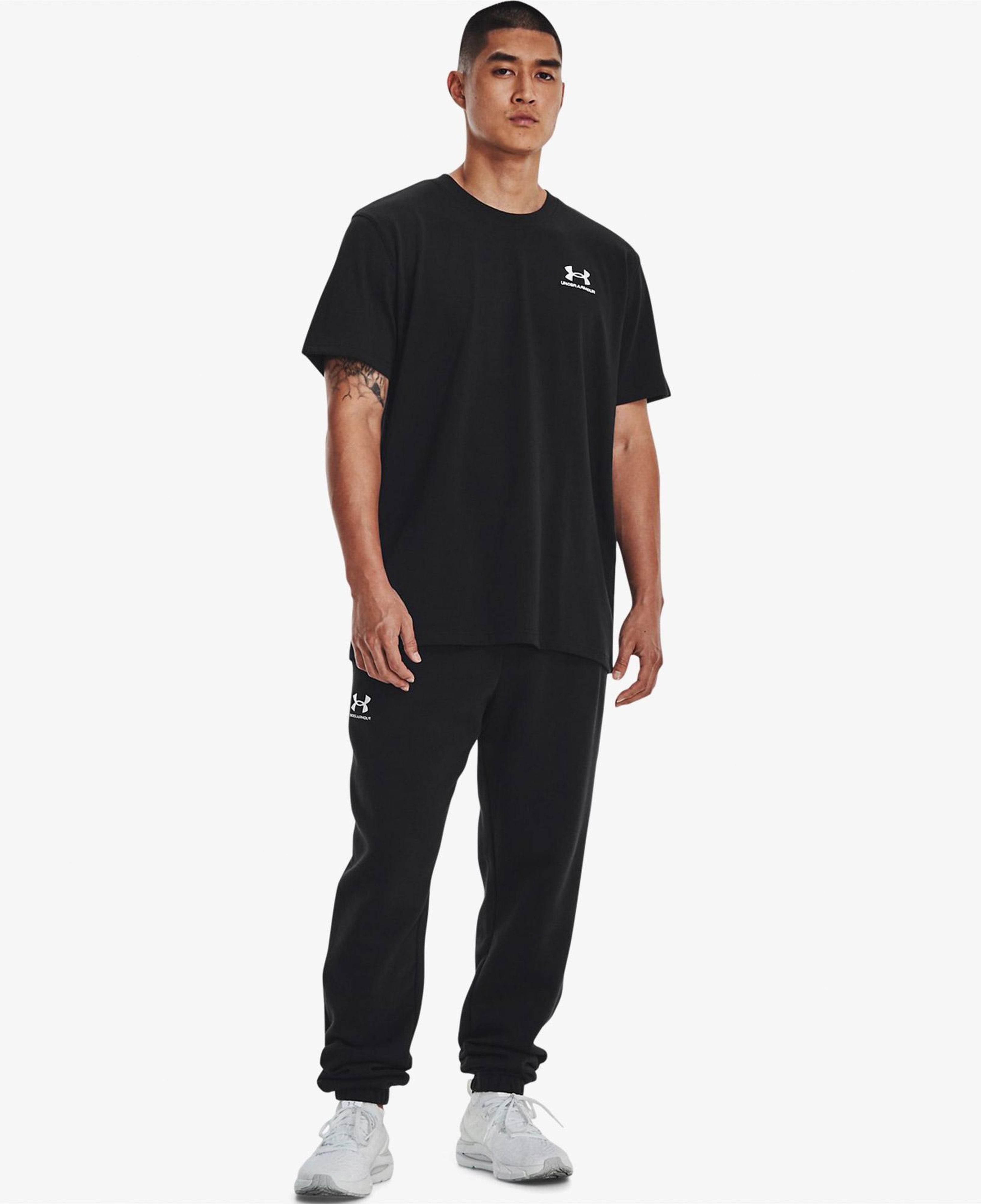 Under Armour Logo Nakışlı Heavyweight Siyah Kısa Kollu Erkek T?Shirt