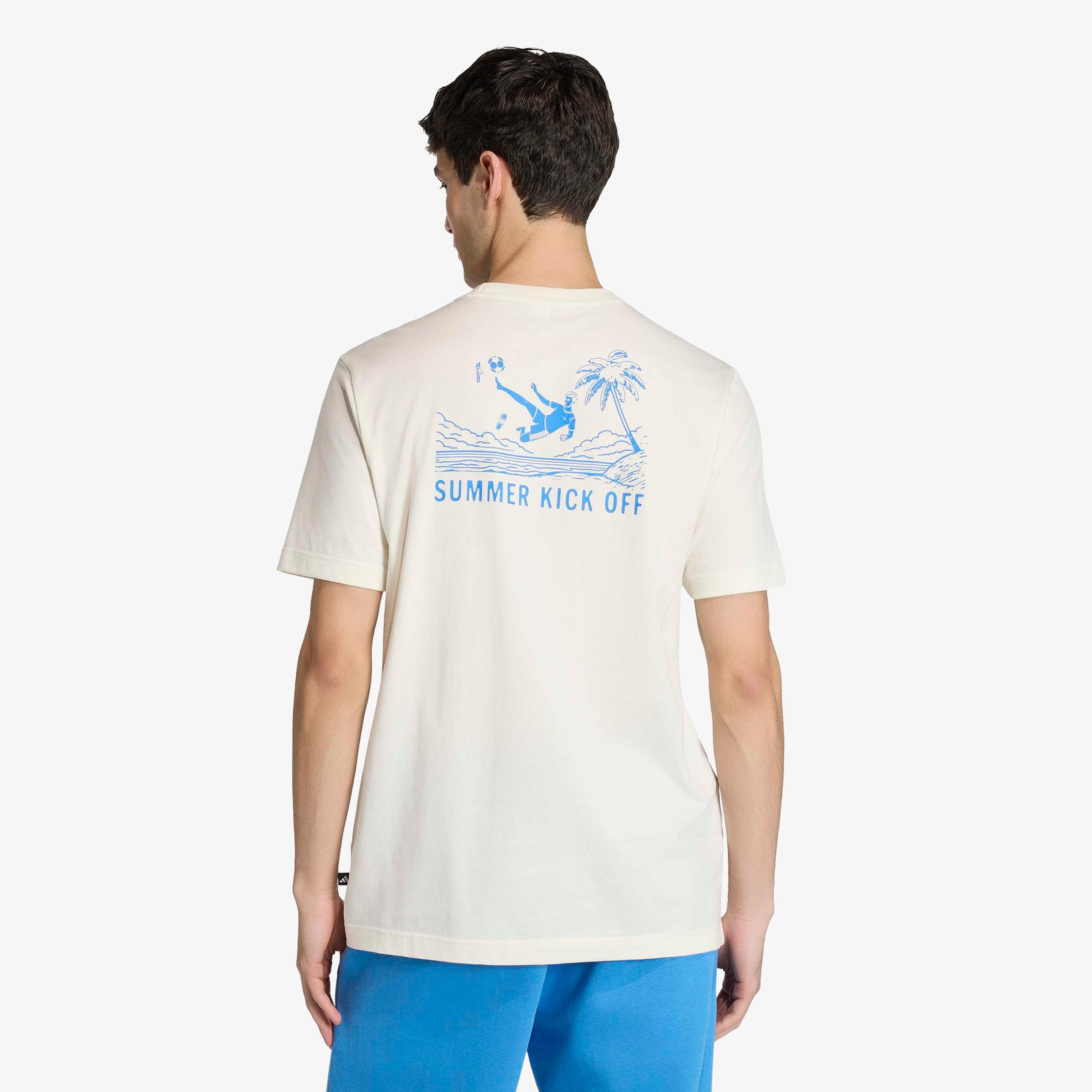 adidas Slide Erkek Beyaz T-Shirt