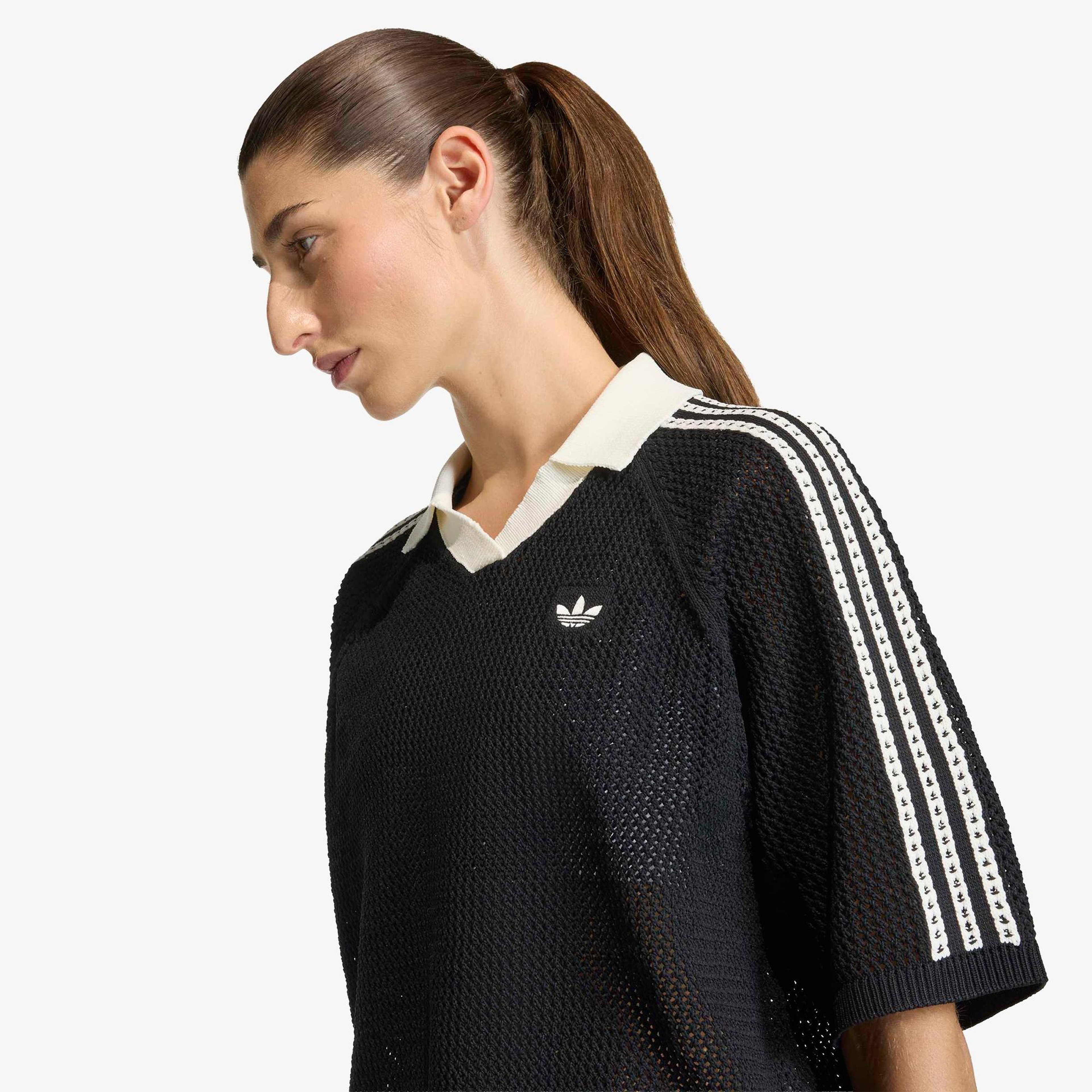 adidas Crochet Kadın Siyah Polo