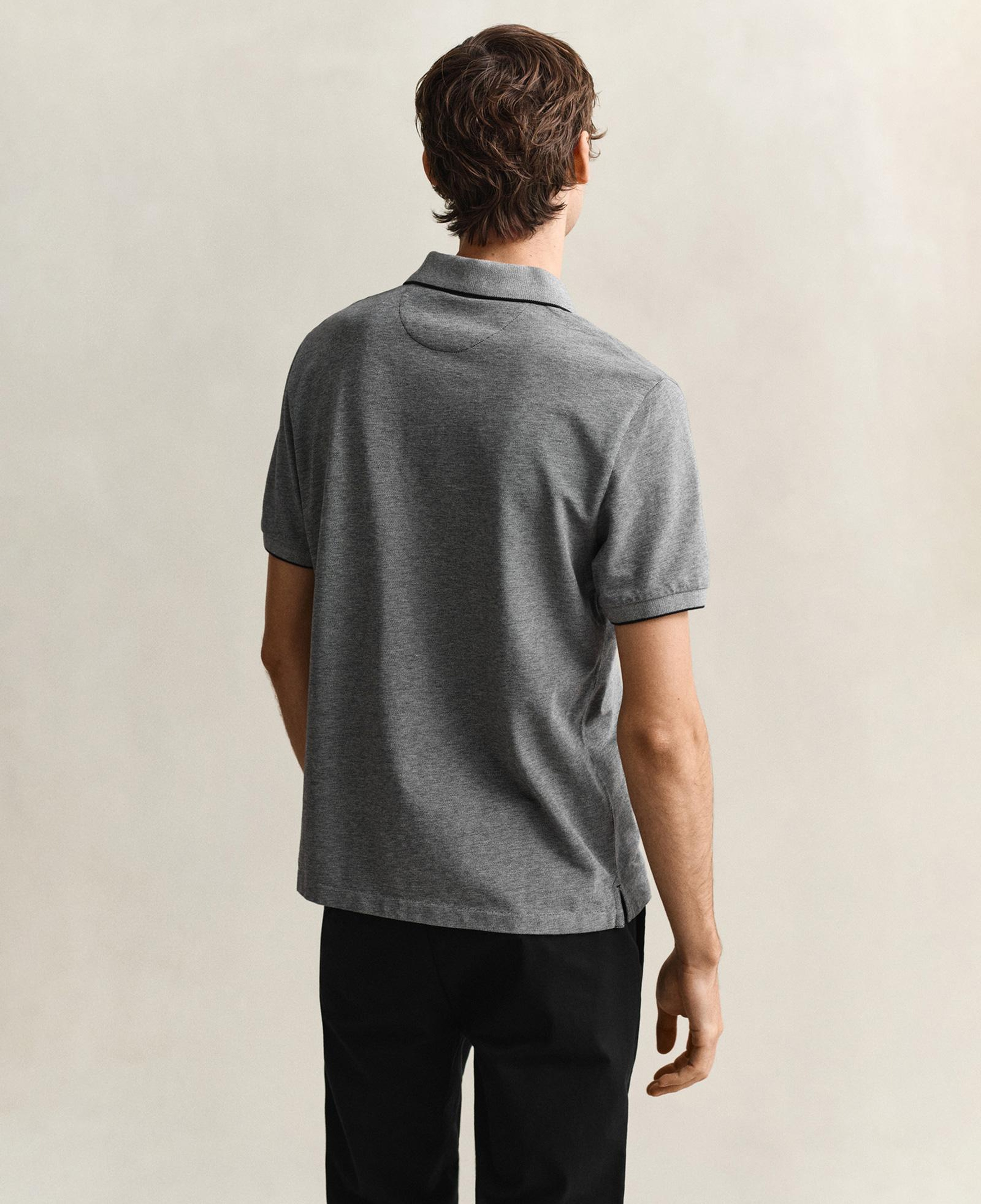 GANT Erkek Siyah Regular Fit Polo Yaka T-Shirt