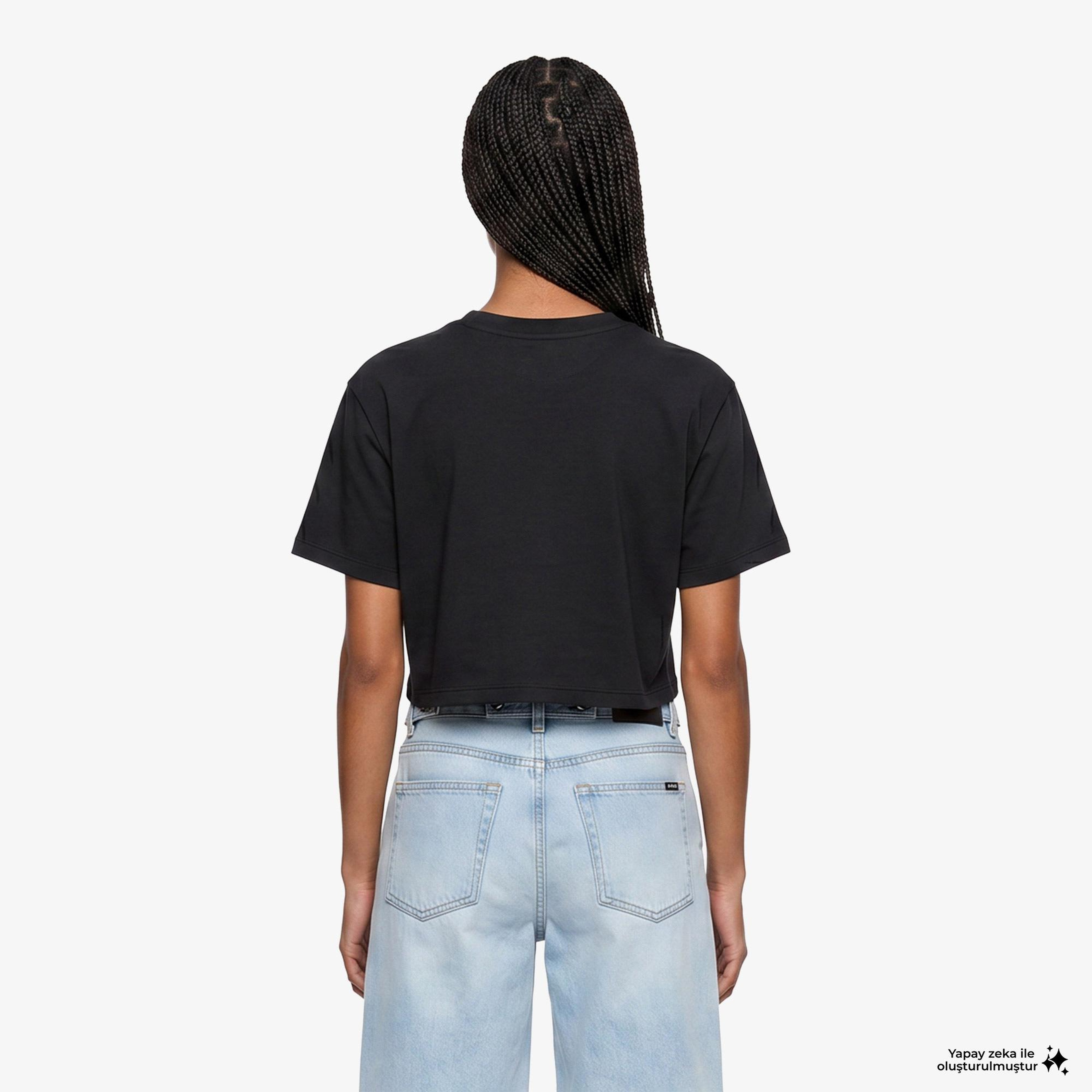 Vans Y2K Boho Relax Crop Kadın Siyah T-Shirt