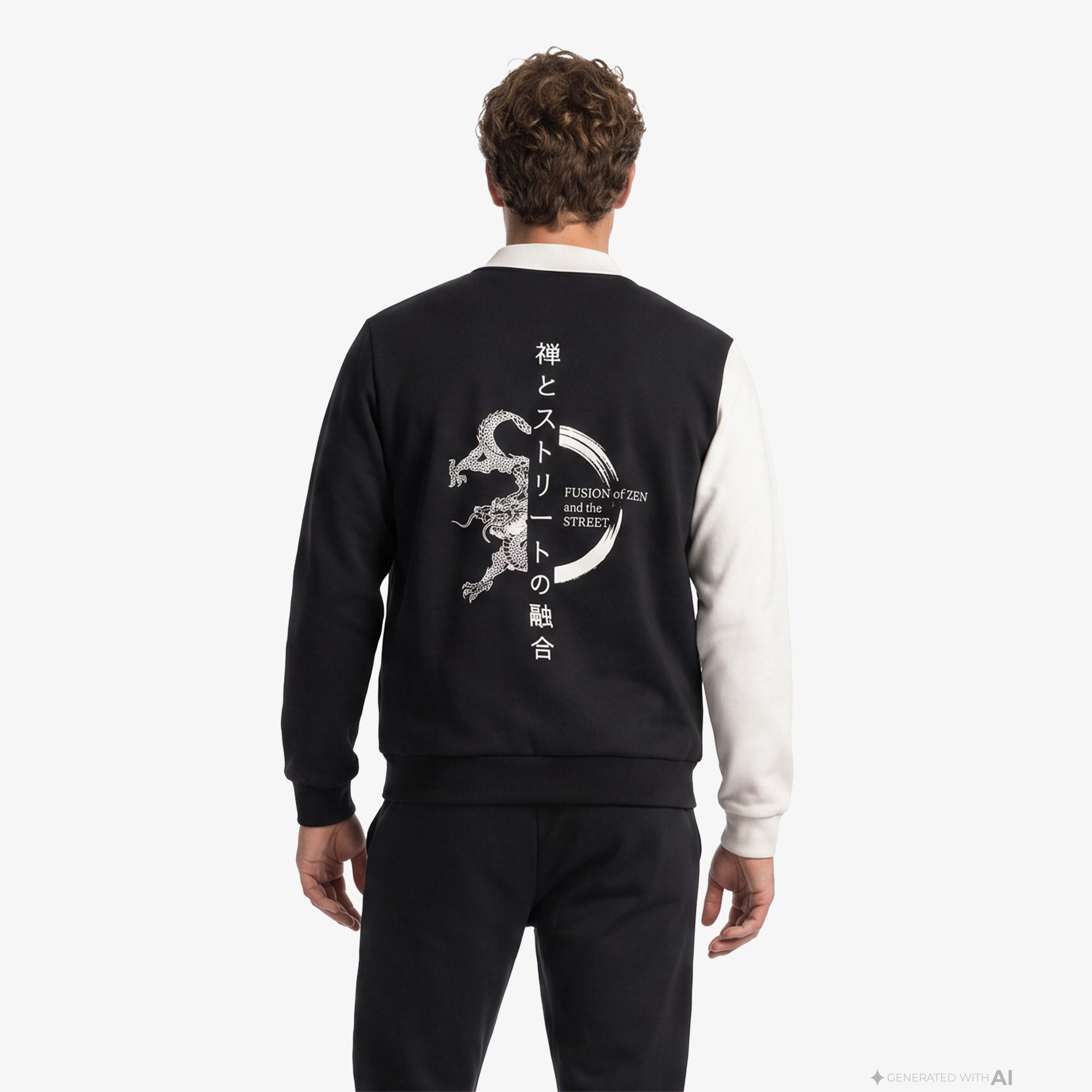 UNITED4 Regular Fit Erkek Siyah Sweatshirt
