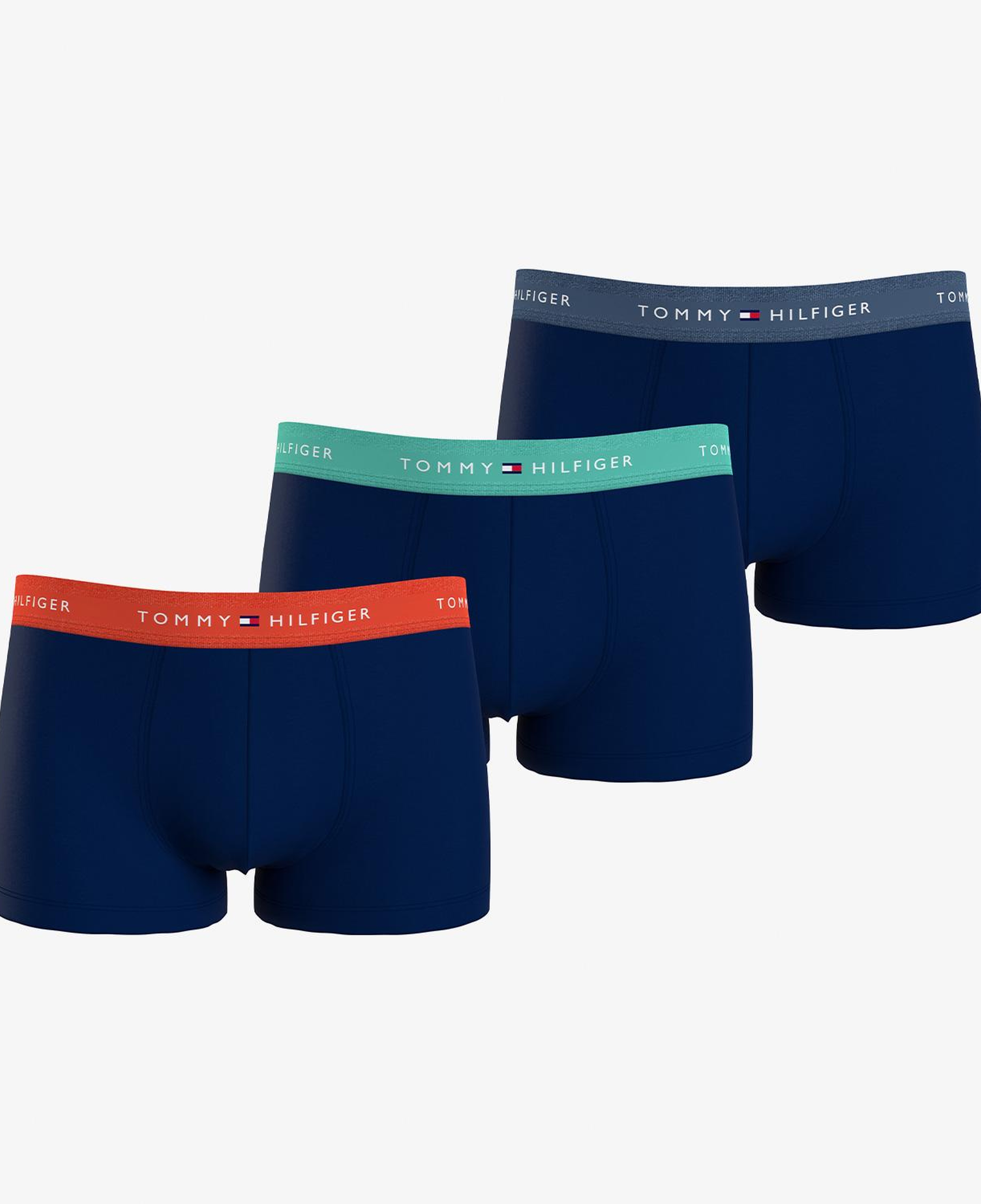 Tommy Hilfiger 3'lü Trunk Erkek Lacivert Boxer