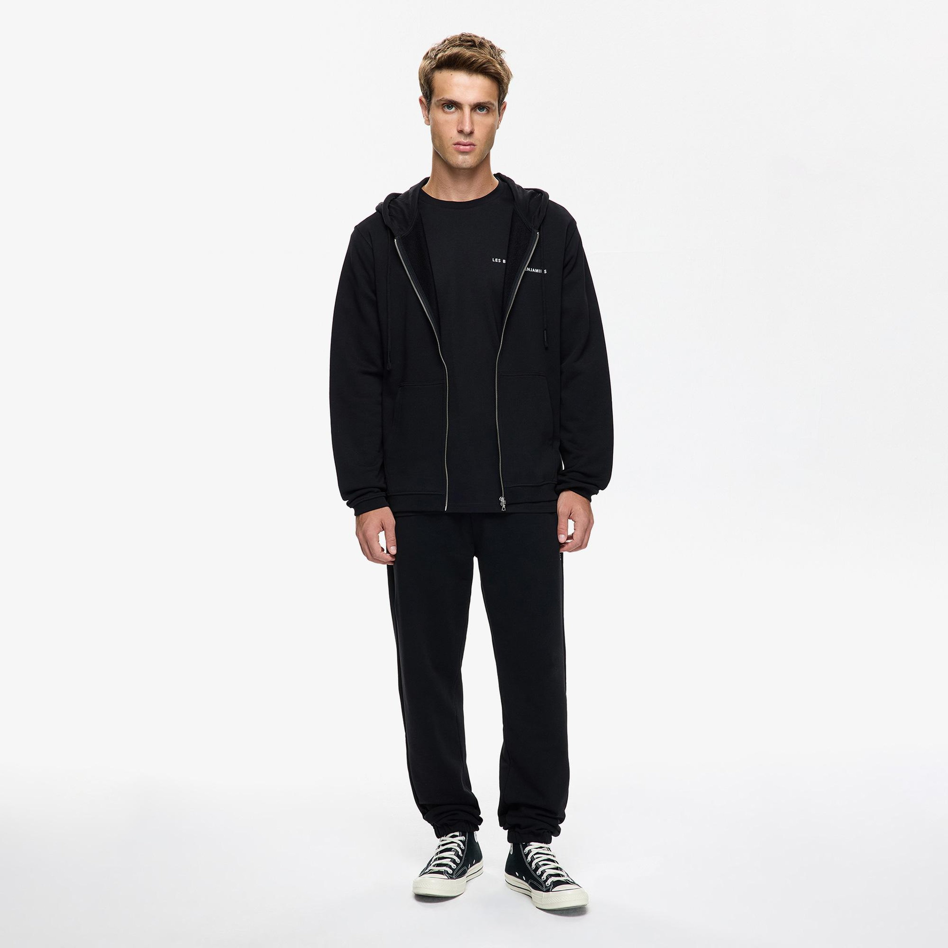 Les Benjamins Erkek Siyah Sweatshirt
