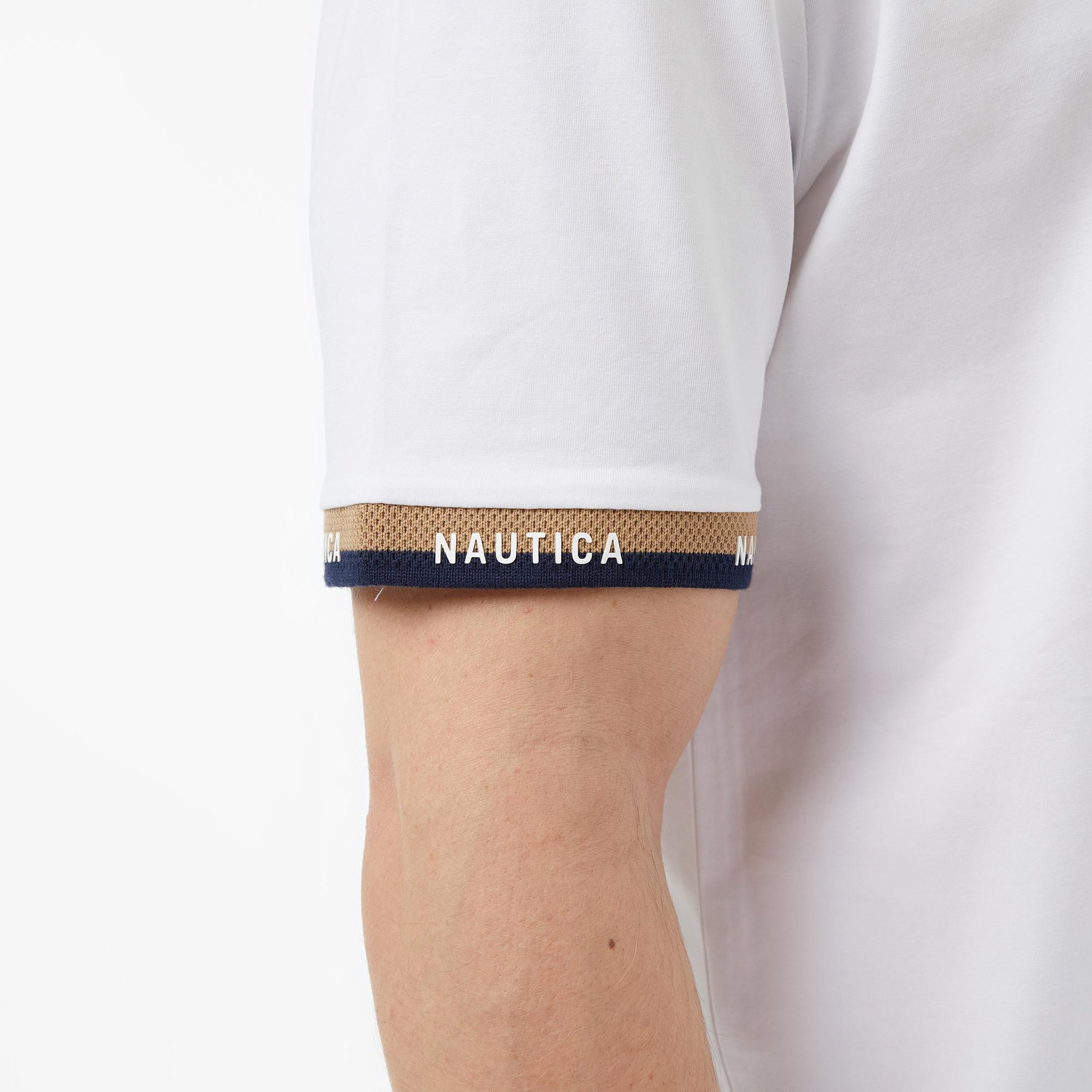 Nautica Erkek Beyaz Regular Fit T-Shirt