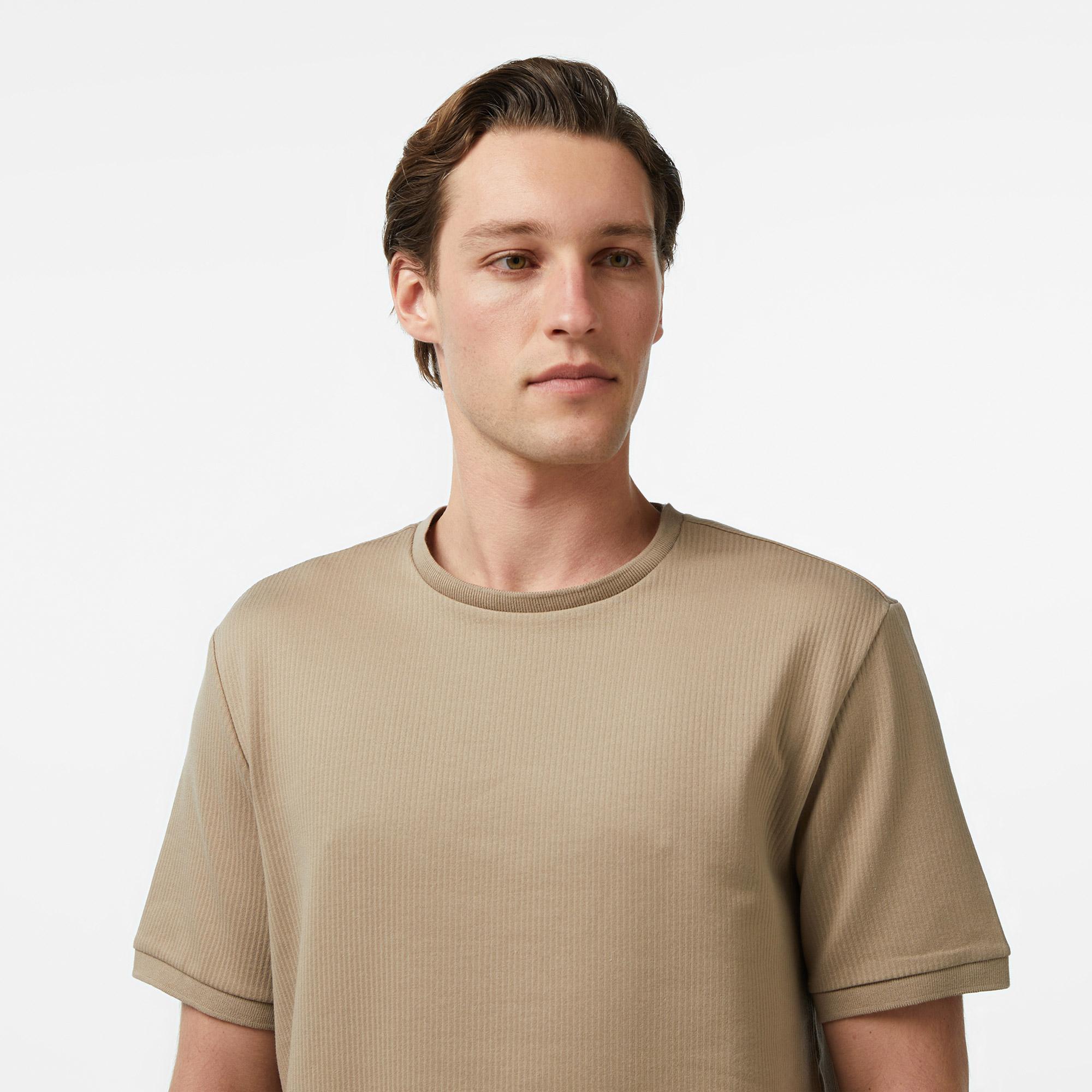 Nautica Erkek Bej Regular Fit T-Shirt