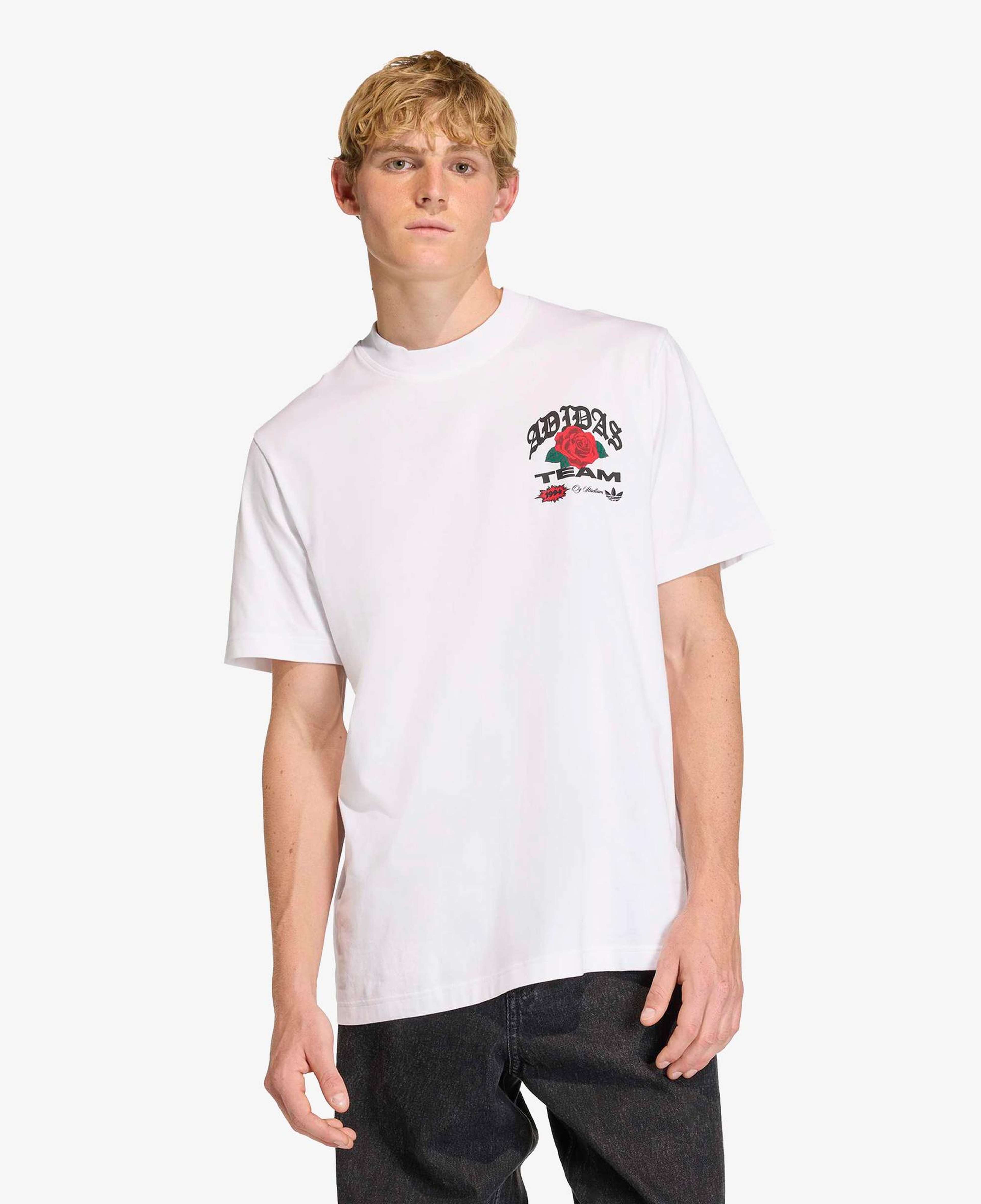 adidas Gfx Roses Erkek Beyaz T-Shirt
