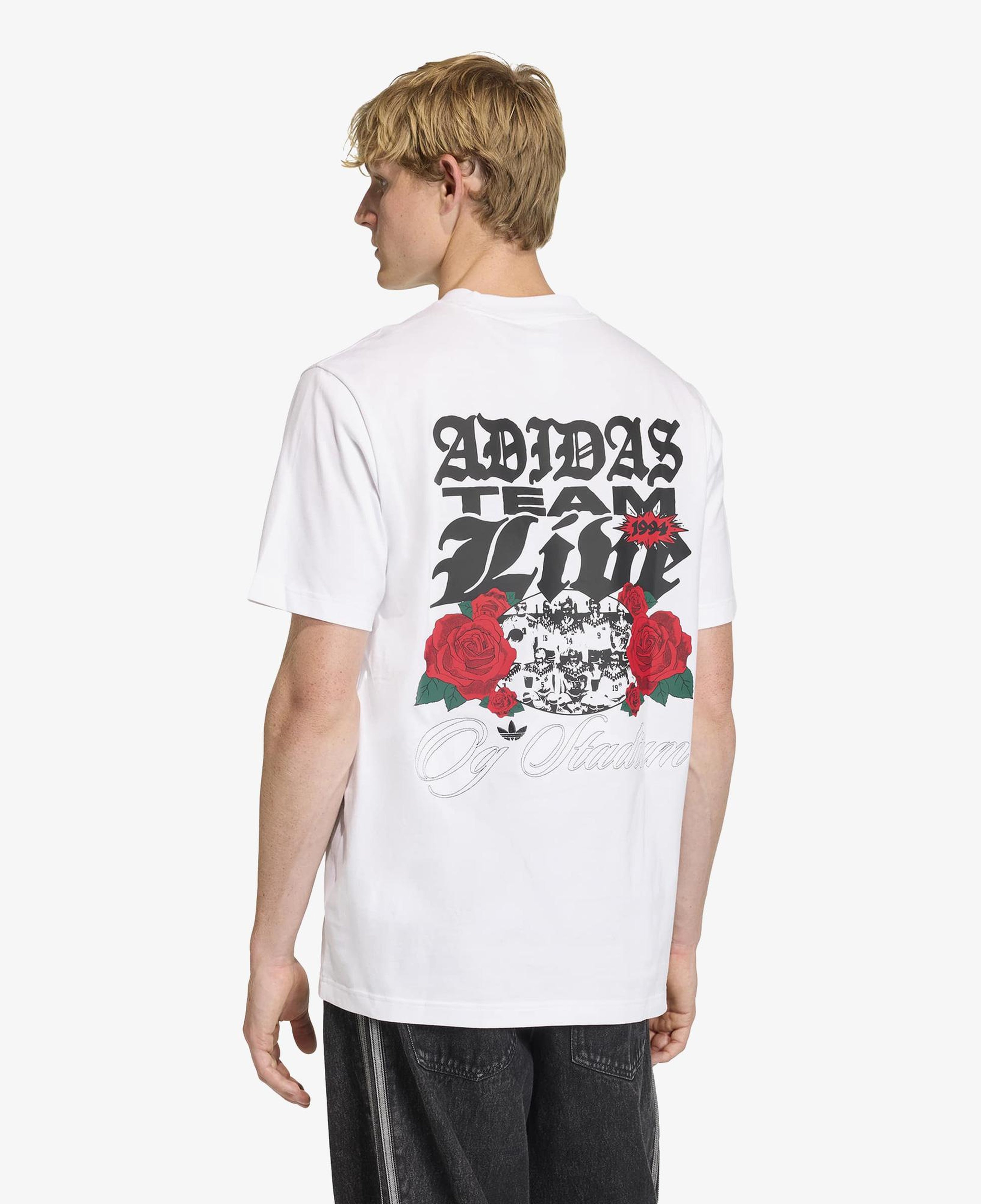 adidas Gfx Roses Erkek Beyaz T-Shirt
