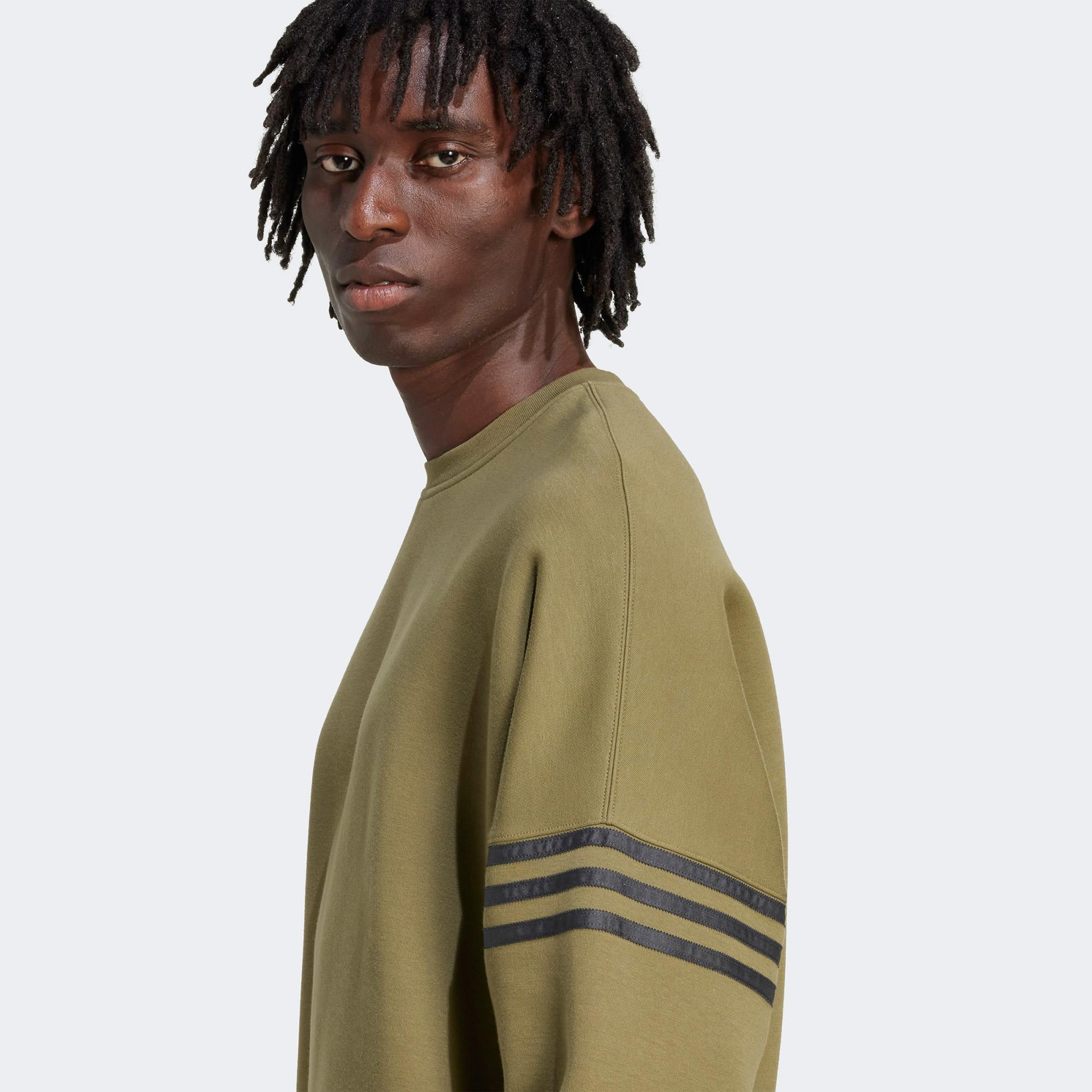 adidas Neuclassics Uzun Kollu Yeşil Erkek Sweatshirt
