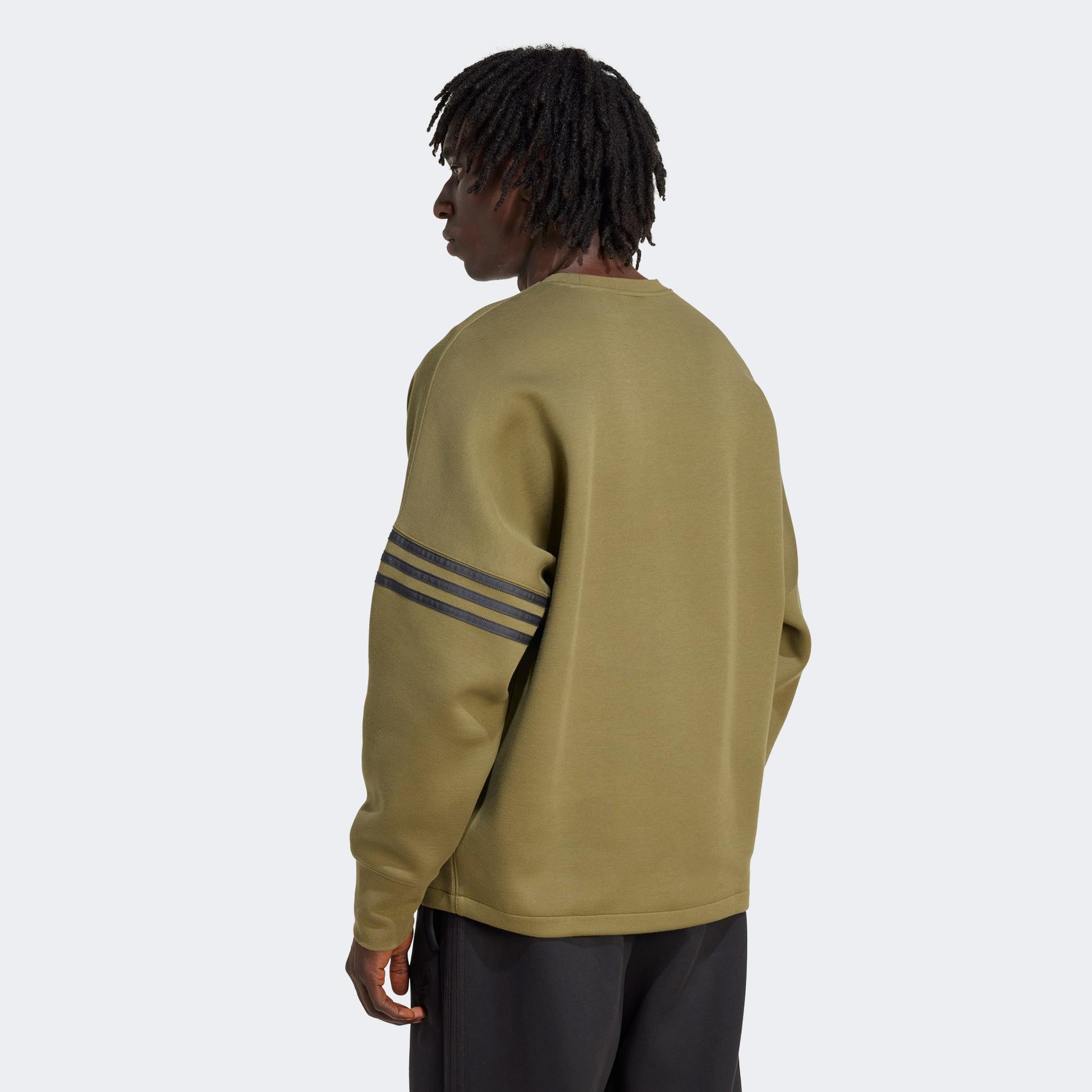 adidas Neuclassics Uzun Kollu Yeşil Erkek Sweatshirt