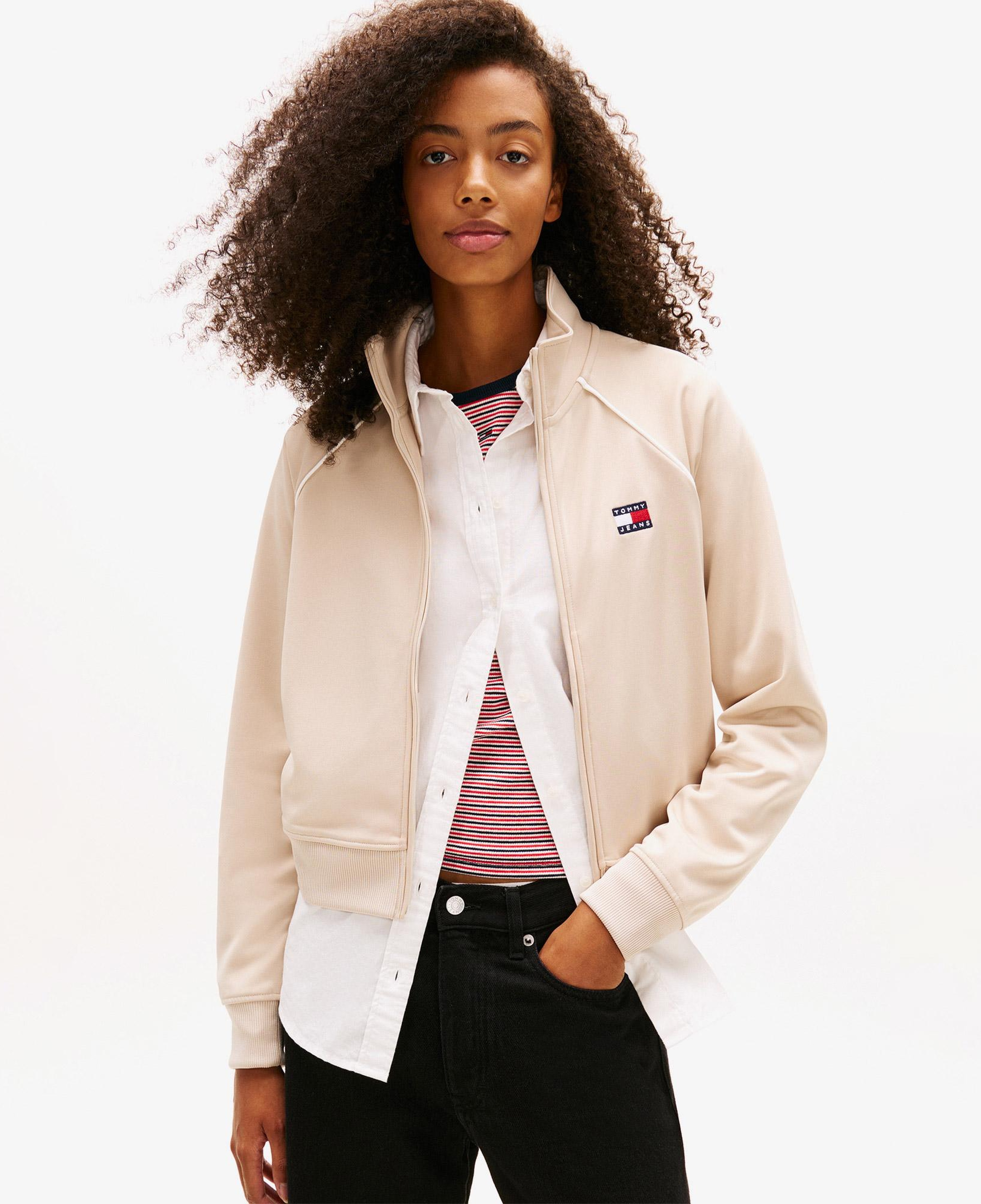 Tommy Hilfiger Badge Kadın Bej Eşofman Üstü