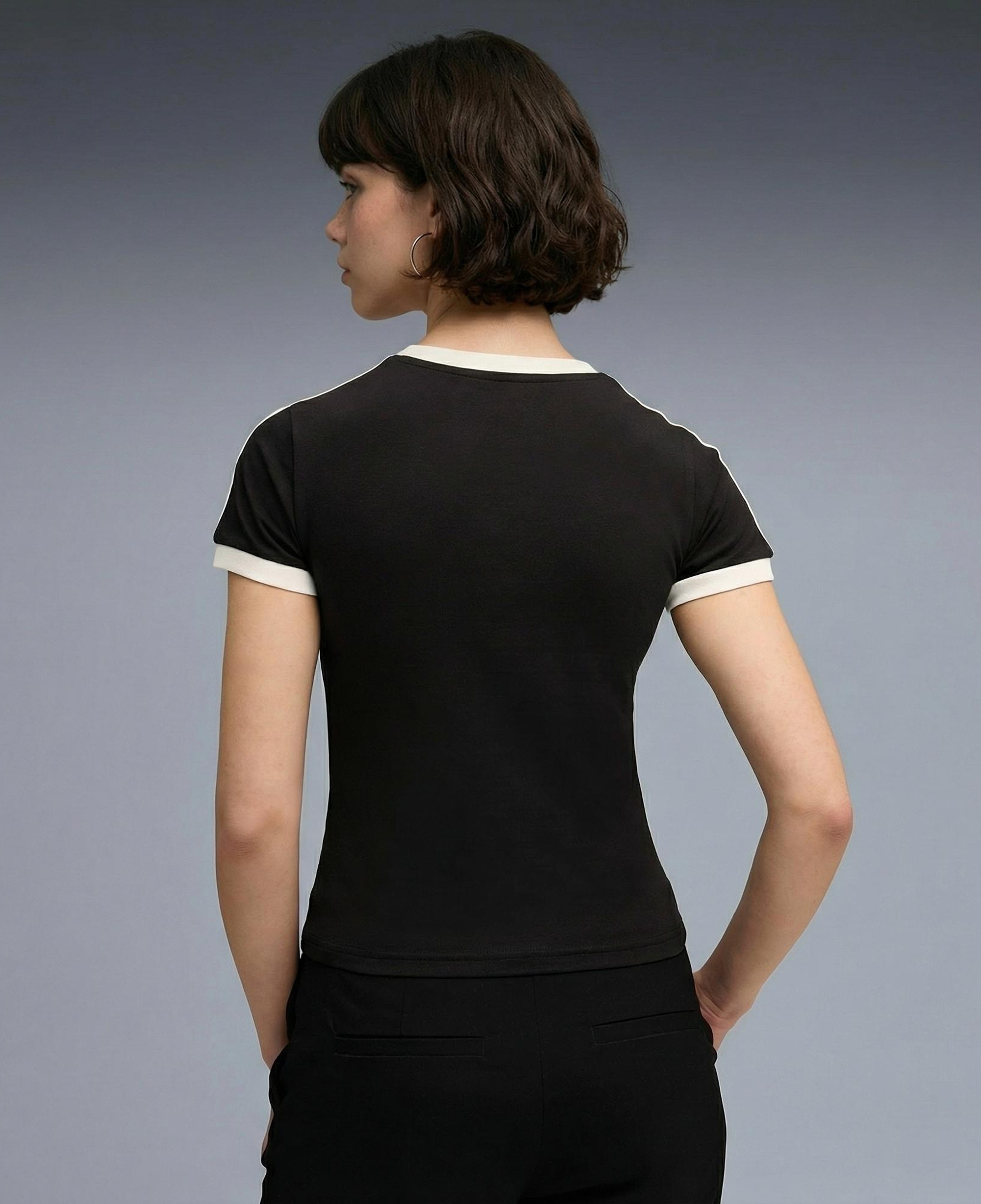 Puma T7 Slim Kadın Siyah T-Shirt