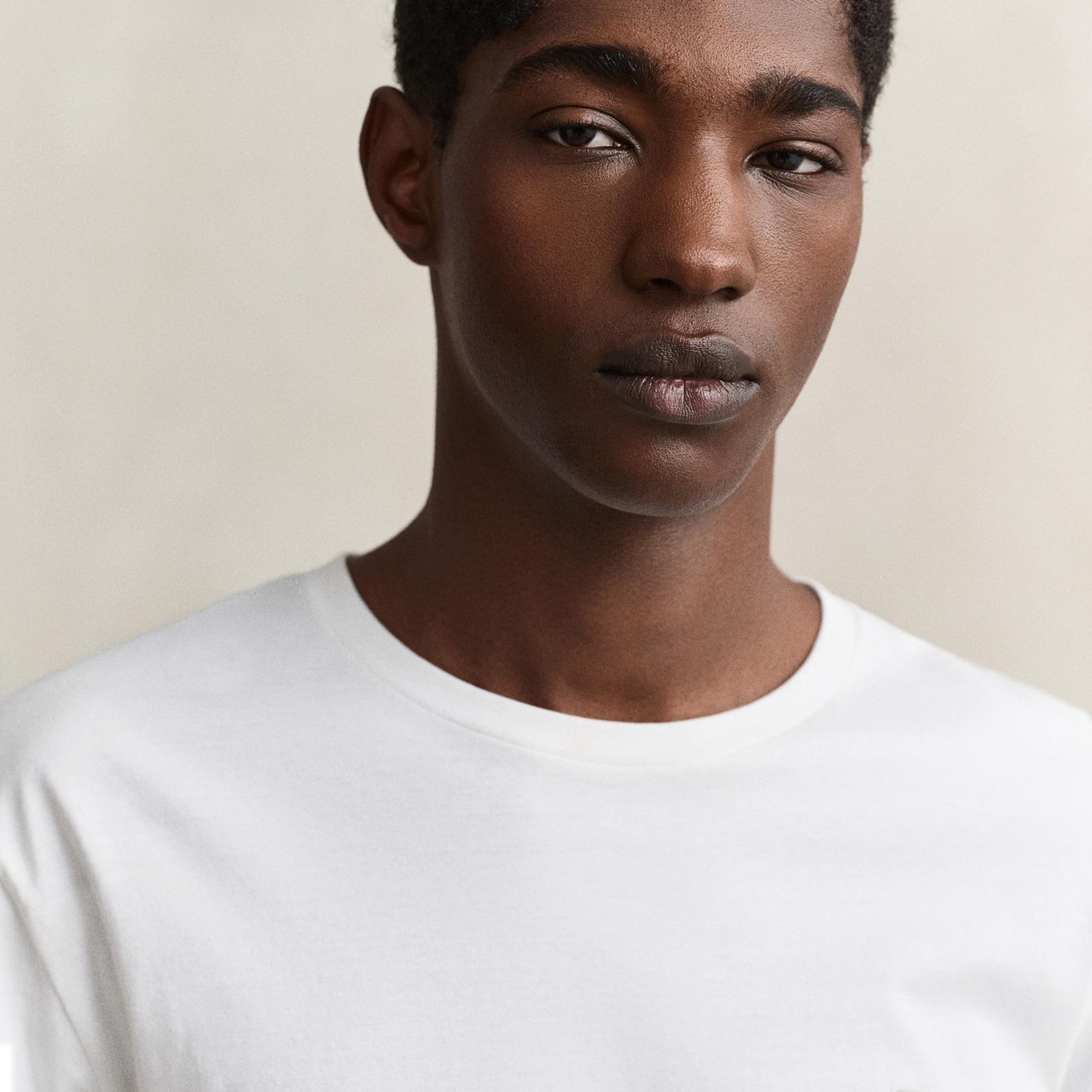GANT Erkek Beyaz Regular Fit T-Shirt