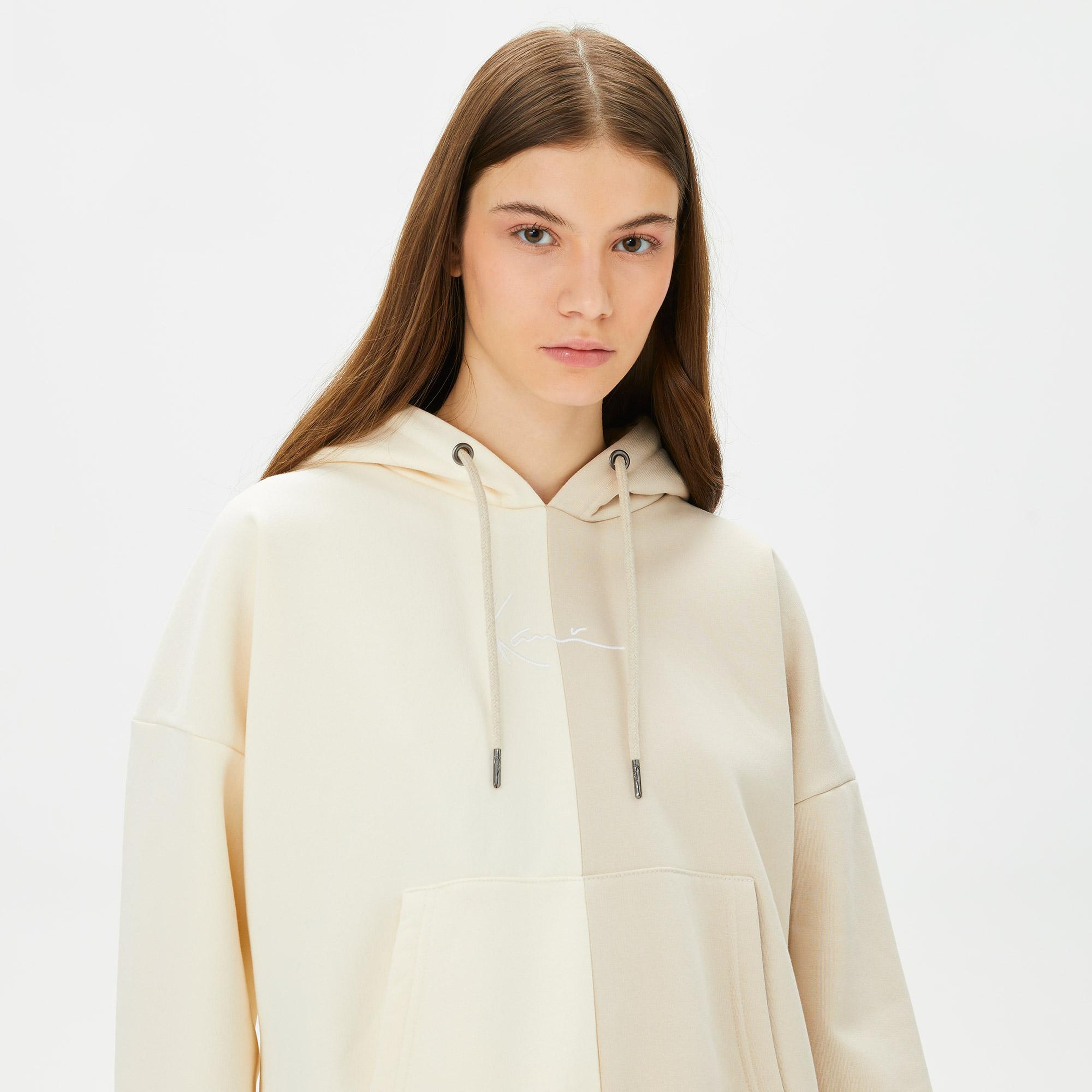 Karl Kani Small Signature Block OS Erkek Bej Hoodie