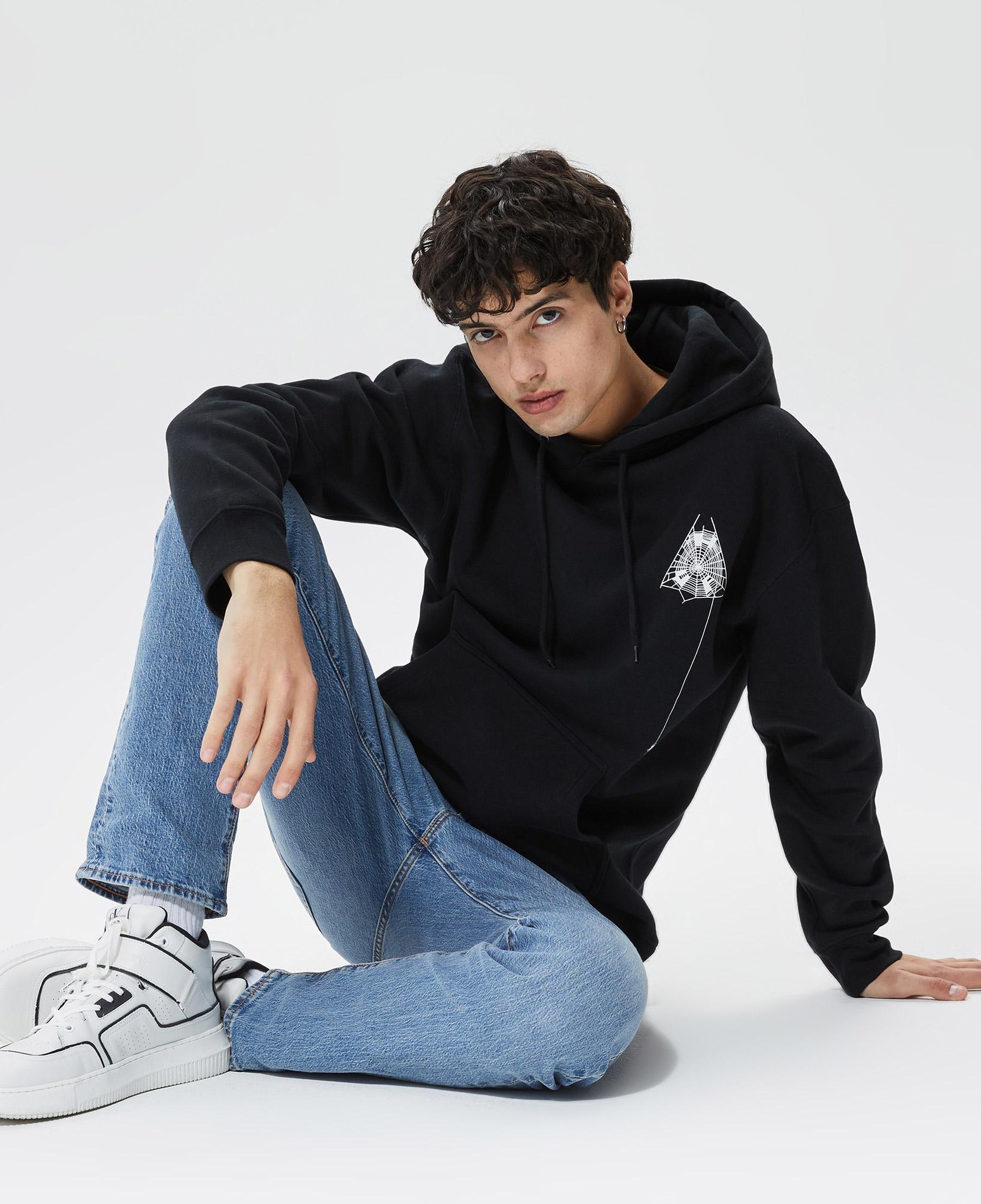 Huf Tangled Web Erkek Siyah Hoodie