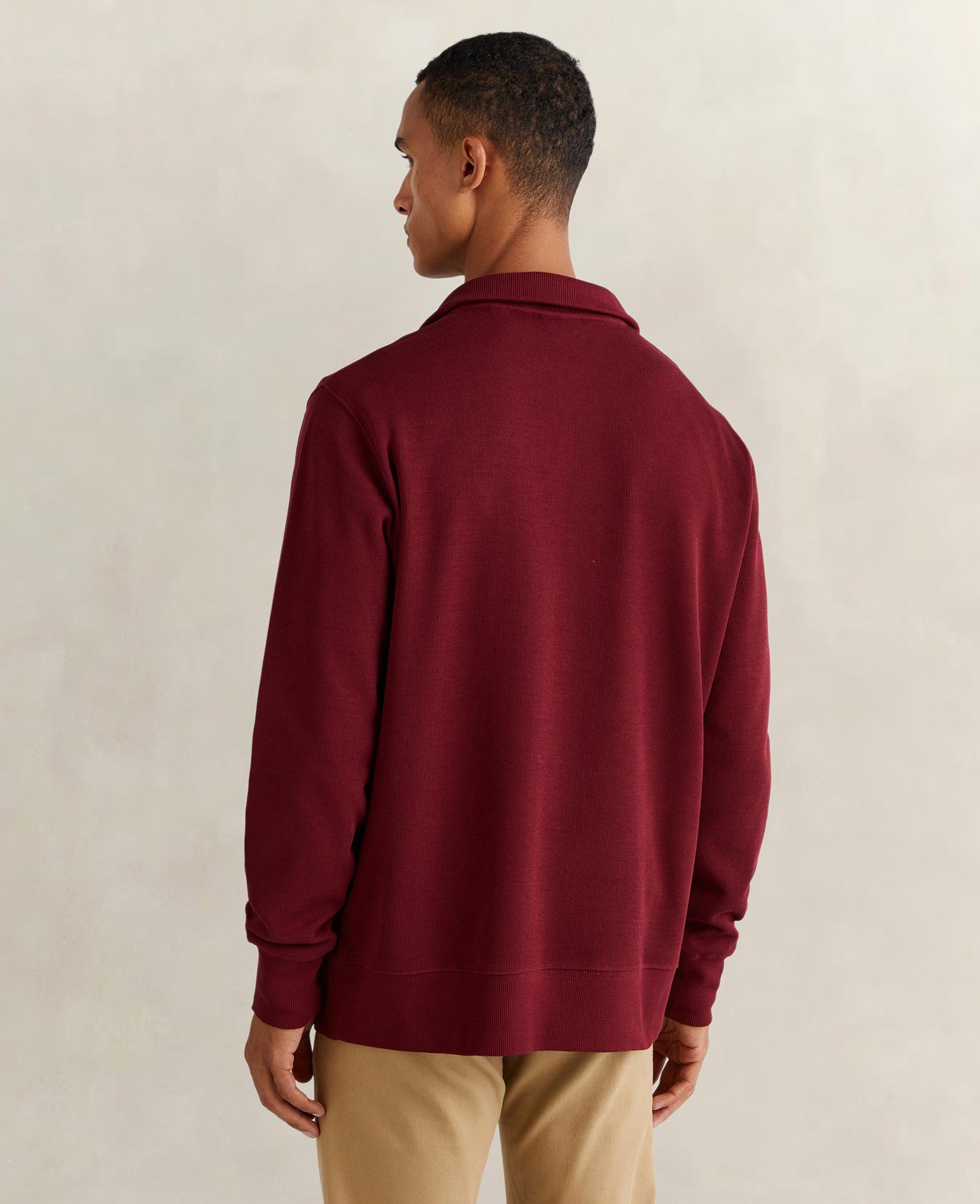 GANT Erkek Bordo Regular Fit Yarım Fermuarlı Sweatshirt