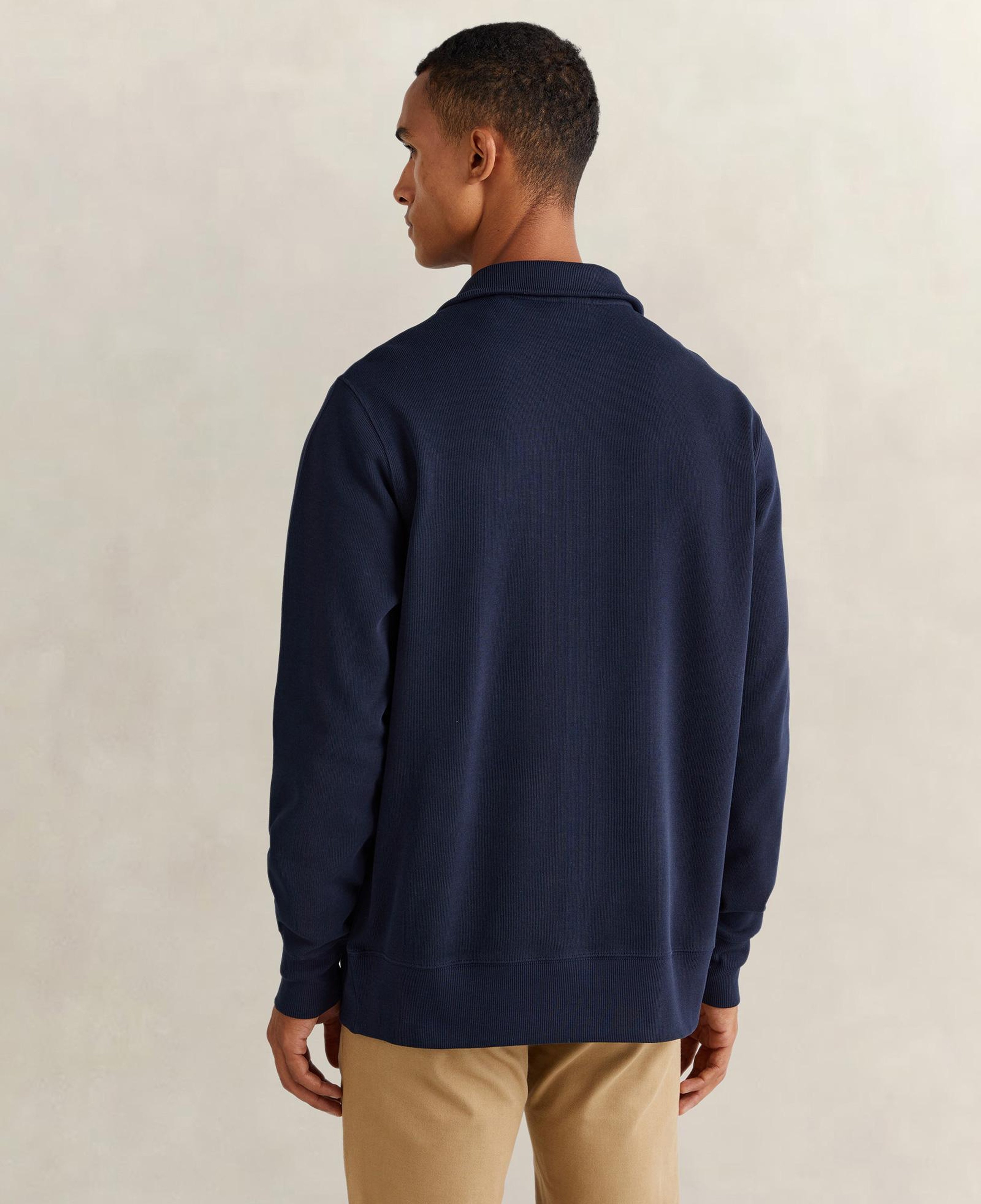 GANT Erkek Lacivert Regular Fit Yarım Fermuarlı Sweatshirt