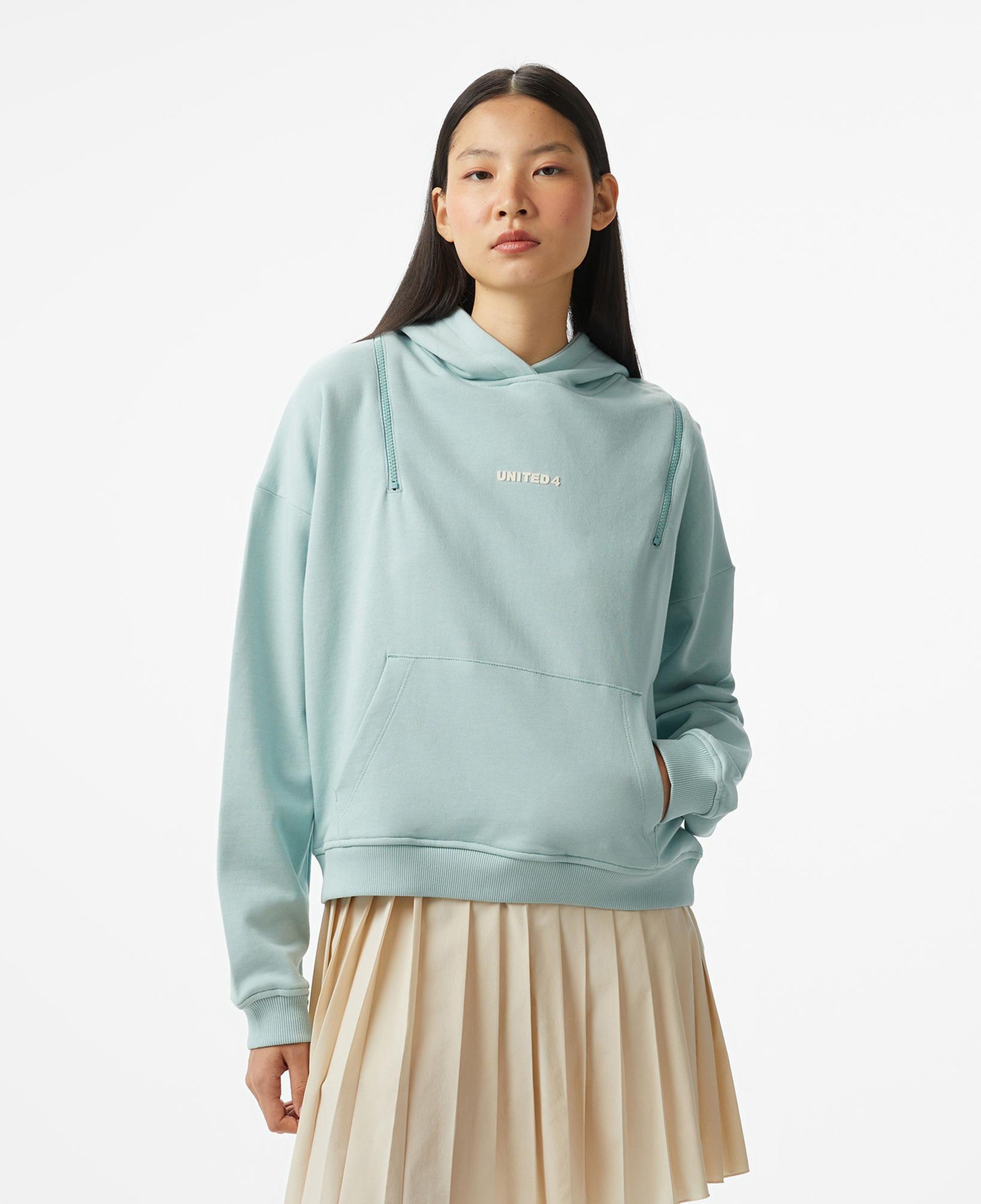 UNITED4 Side Zip Kadın Yeşil Hoodie