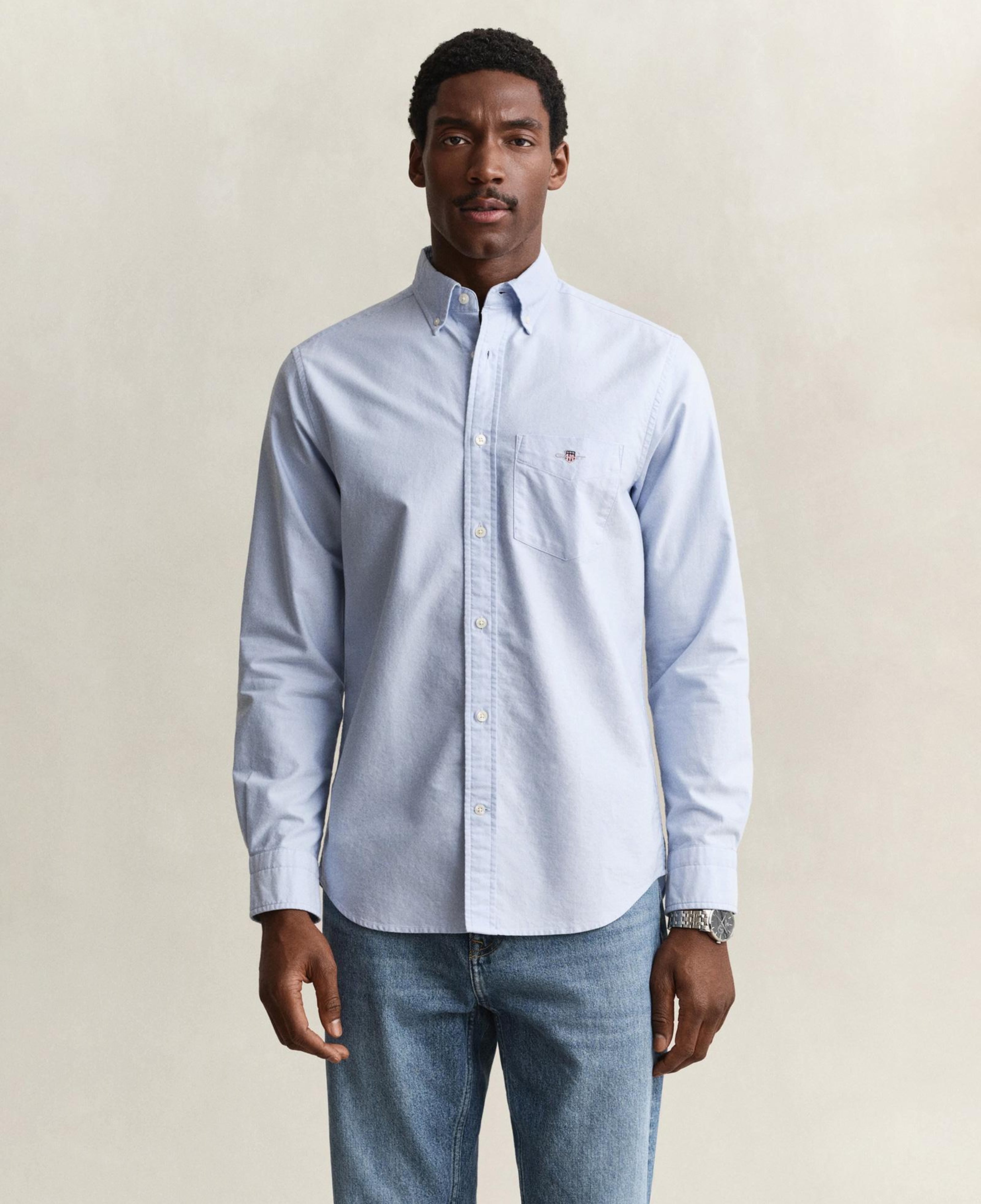 GANT Erkek Mavi Regular Fit Oxford Gömlek