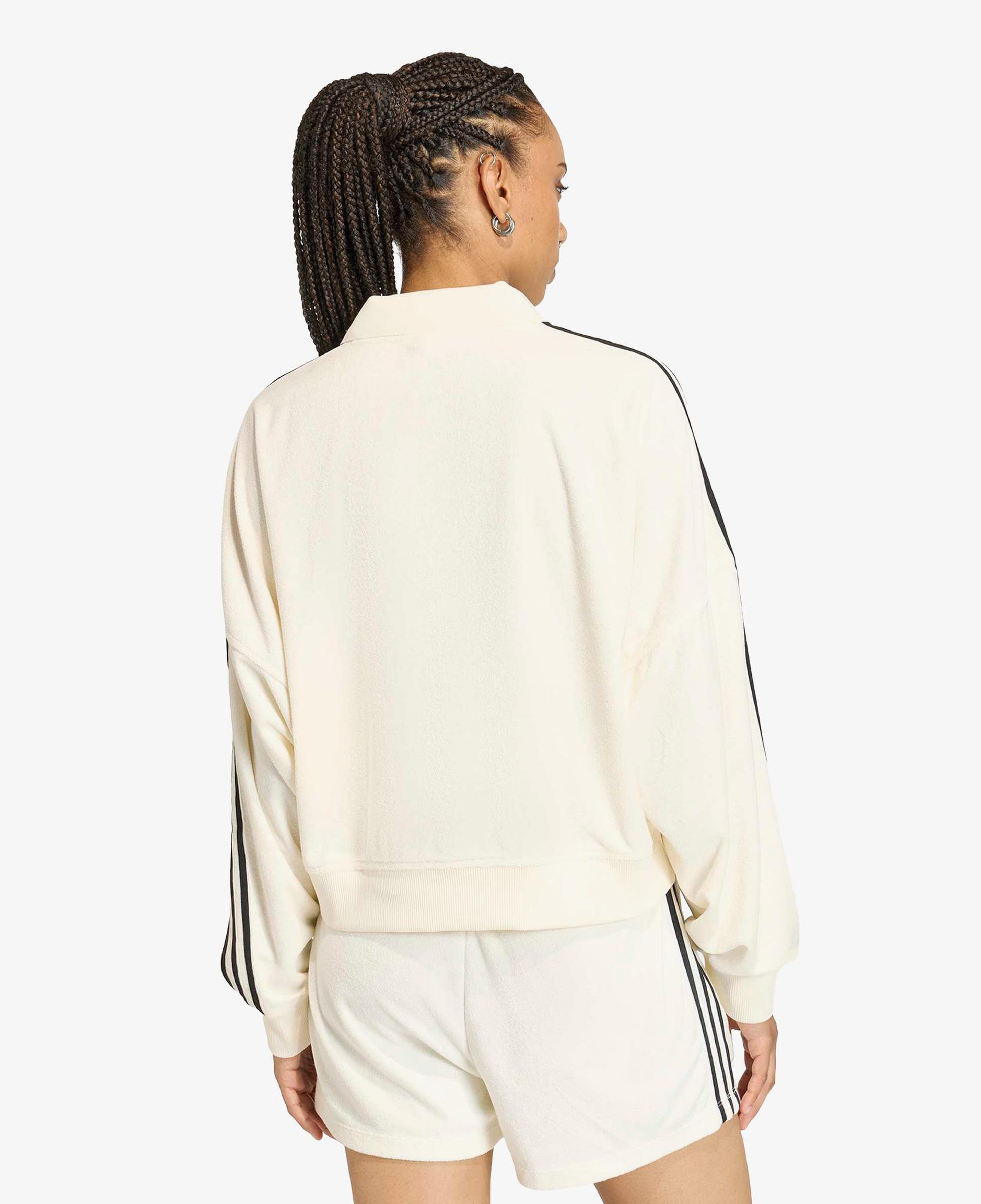 adidas Terry Towel V Neck Kadın Beyaz Sweatshirt