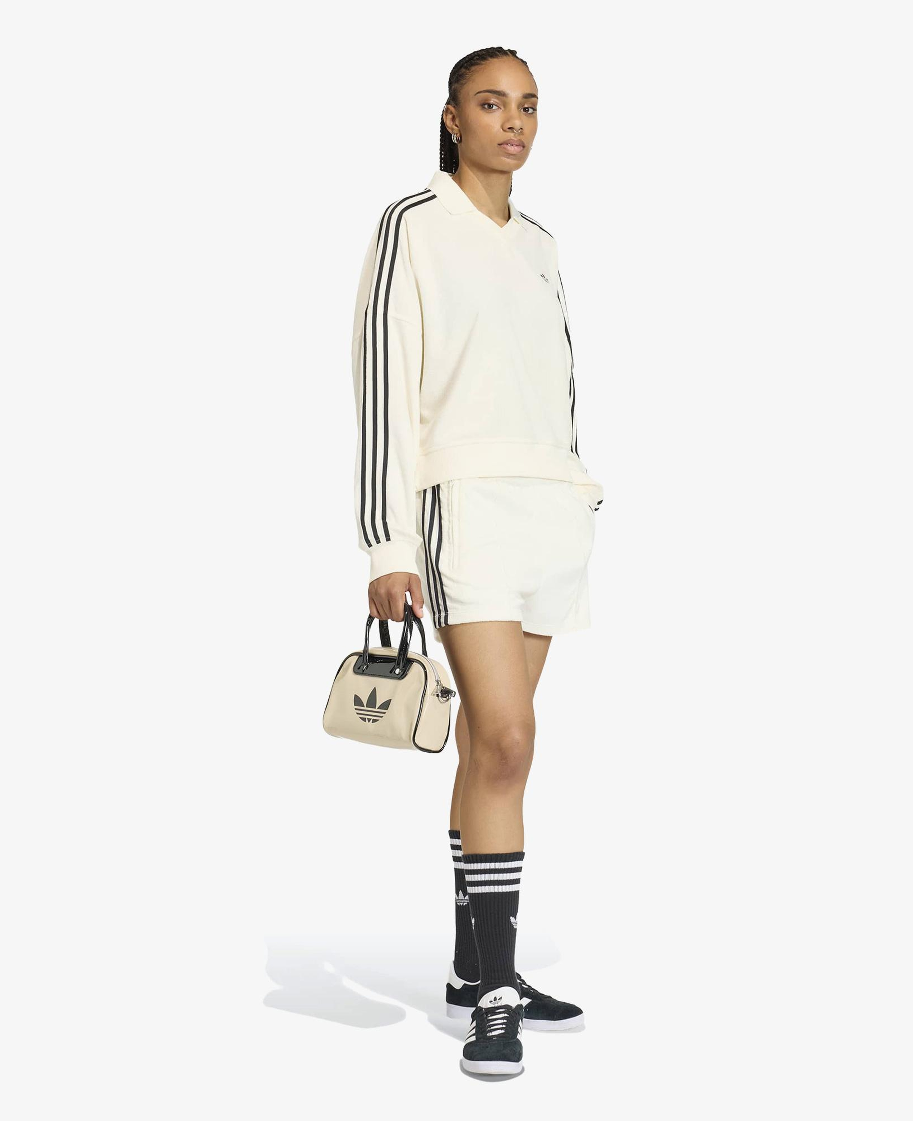 adidas Terry Towel V Neck Kadın Beyaz Sweatshirt
