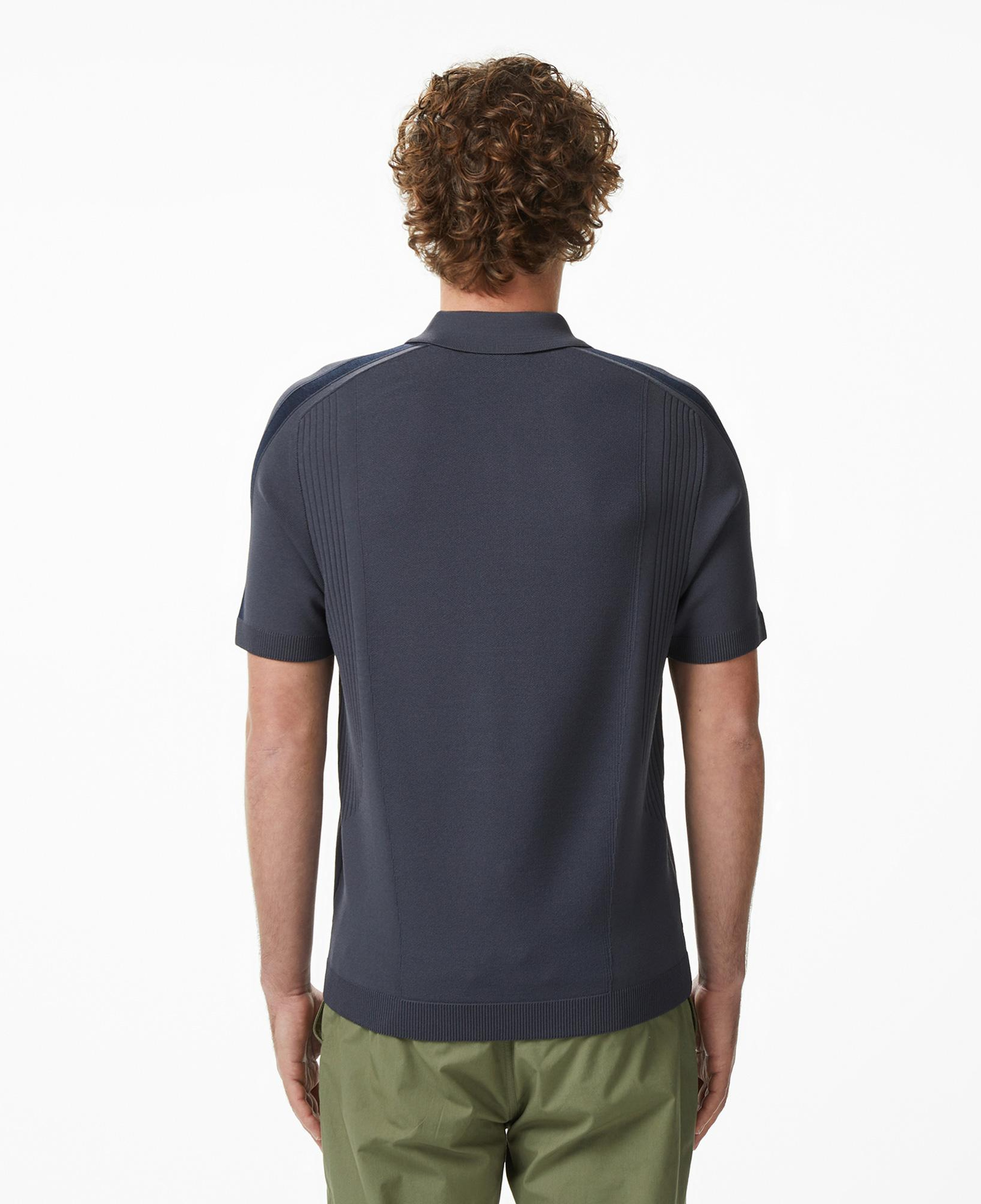 Erkek Classic Fit Kısa Kollu Polo Yaka Koyu Gri Triko
