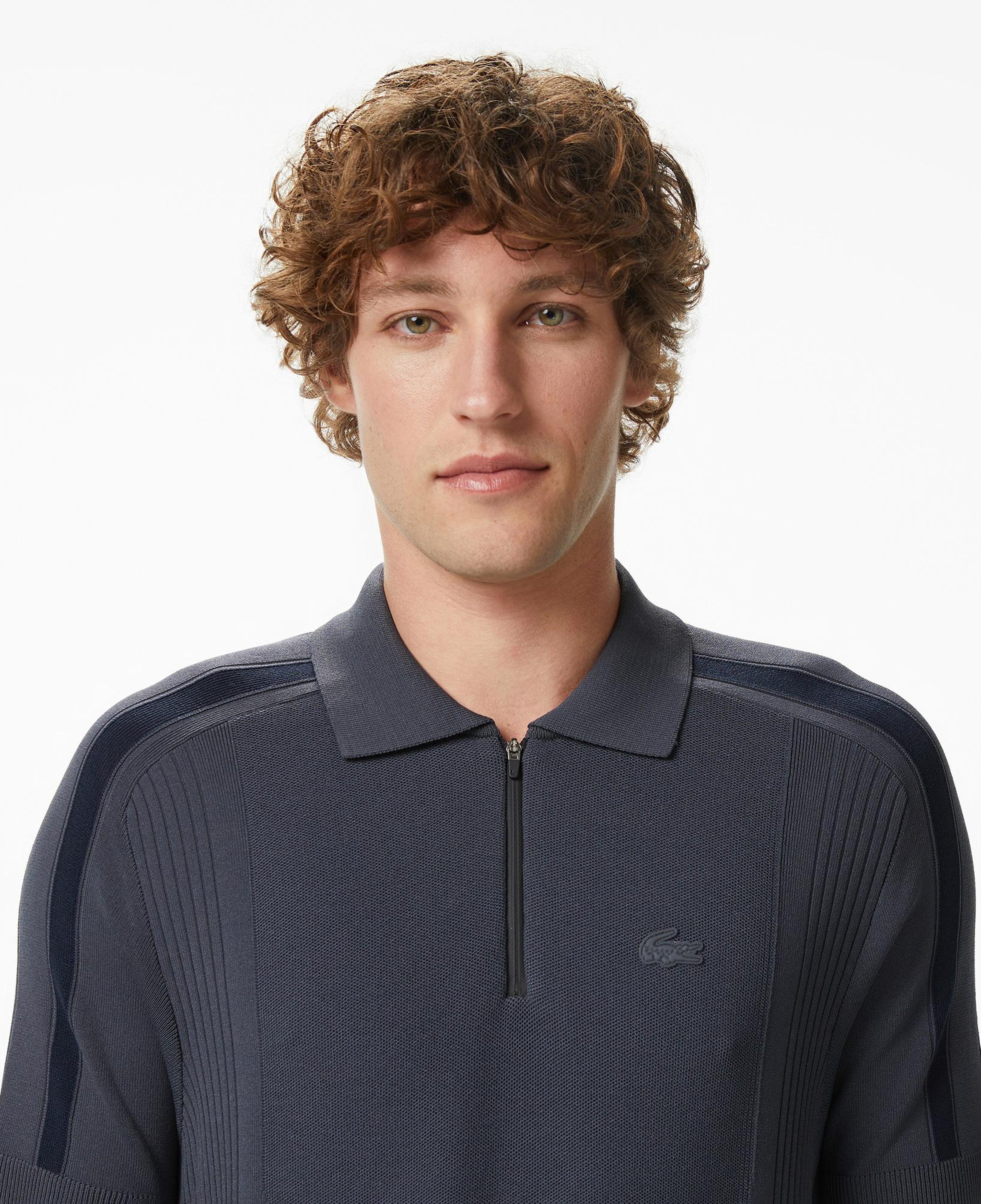 Erkek Classic Fit Kısa Kollu Polo Yaka Koyu Gri Triko