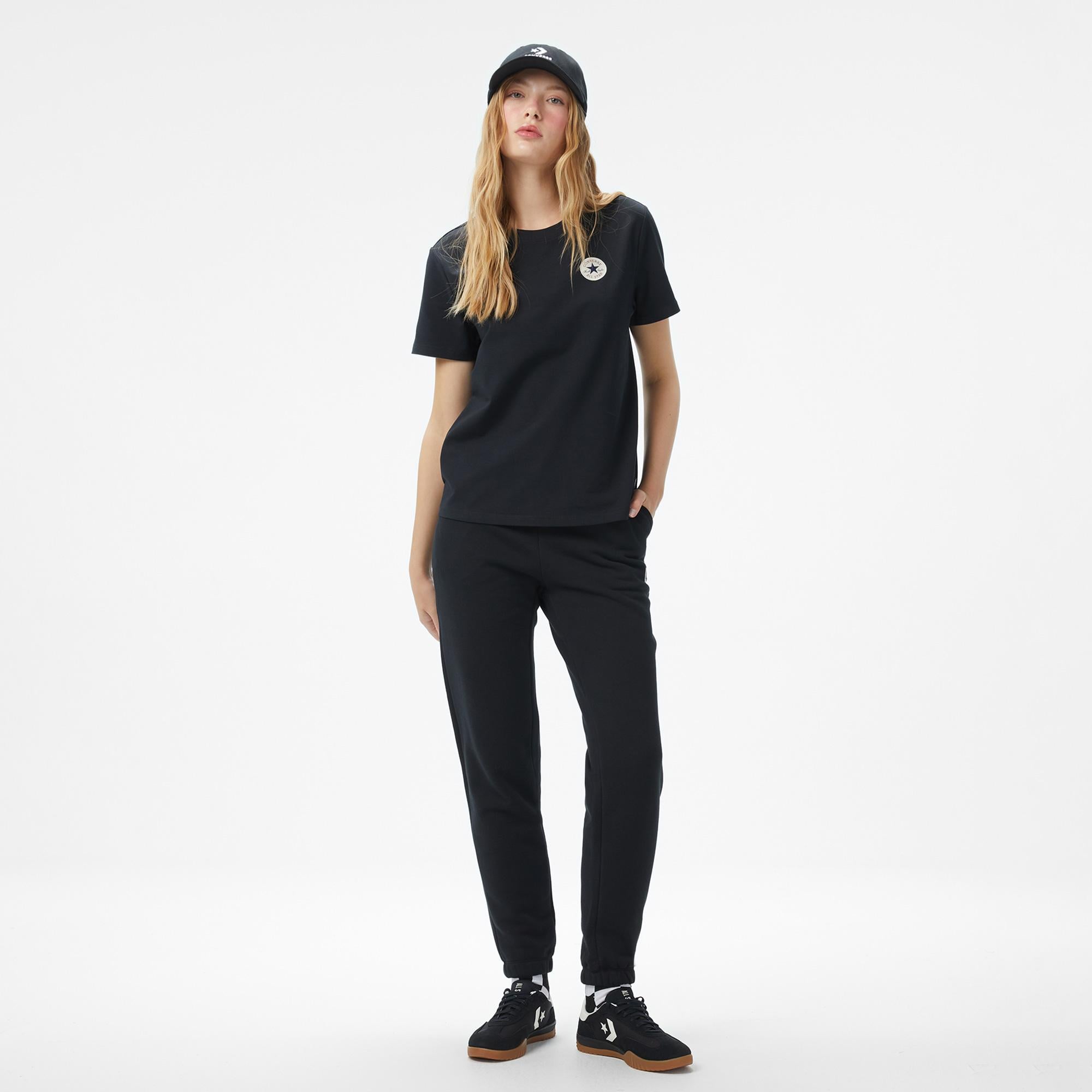 Converse Kadın Siyah T-Shirt