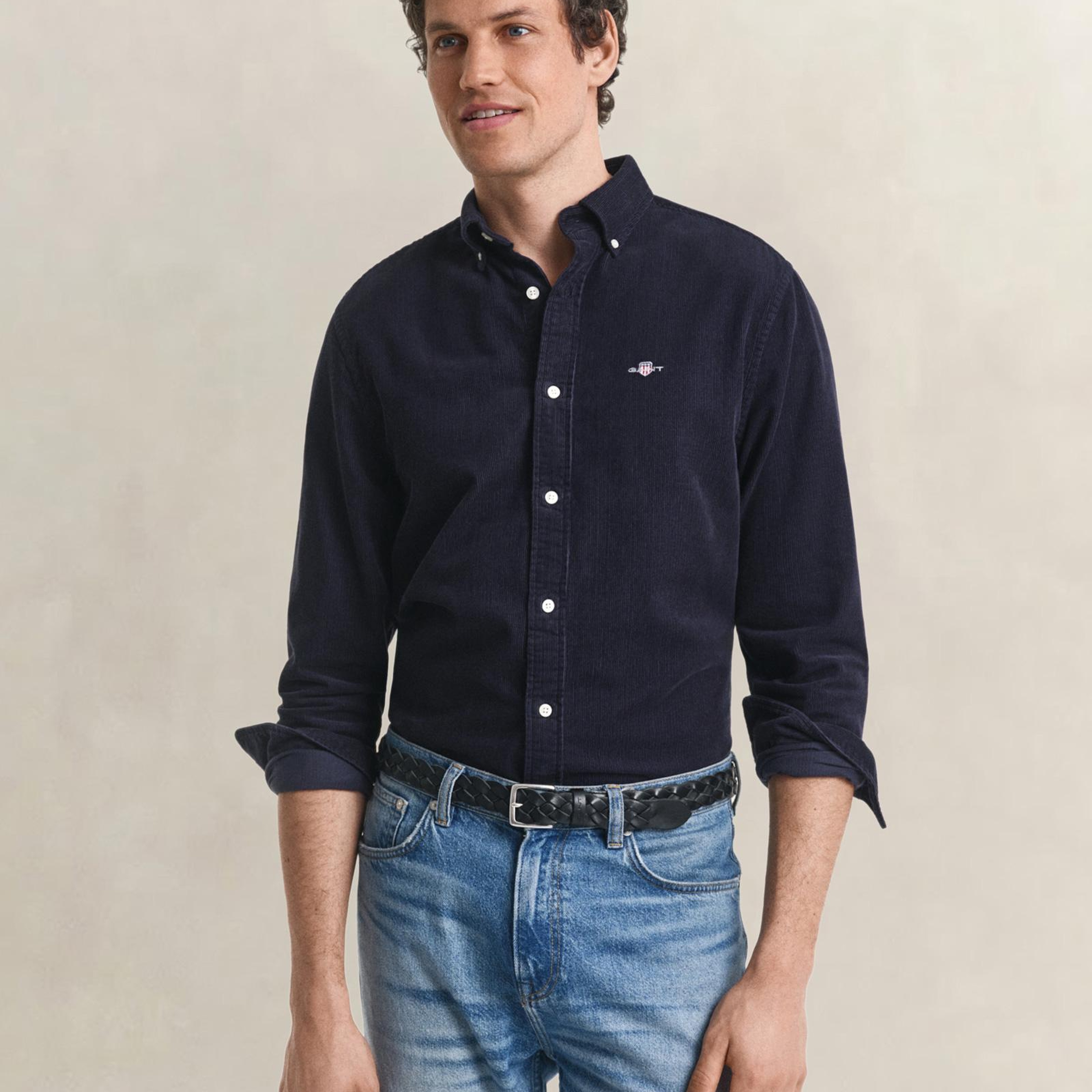 GANT Erkek Lacivert Regular Fit Düğmeli Gömlek