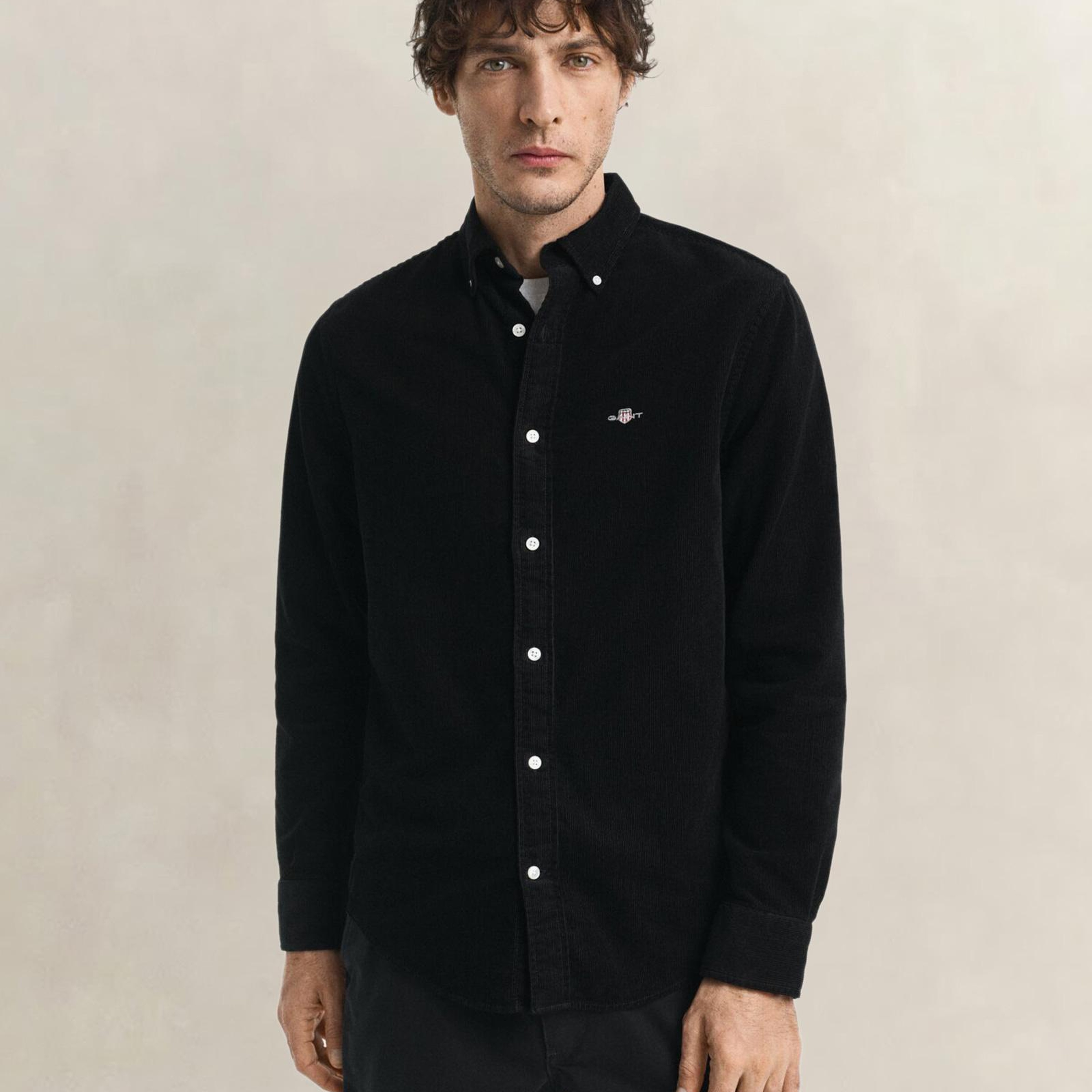 GANT Erkek Siyah Regular Fit Düğmeli Gömlek