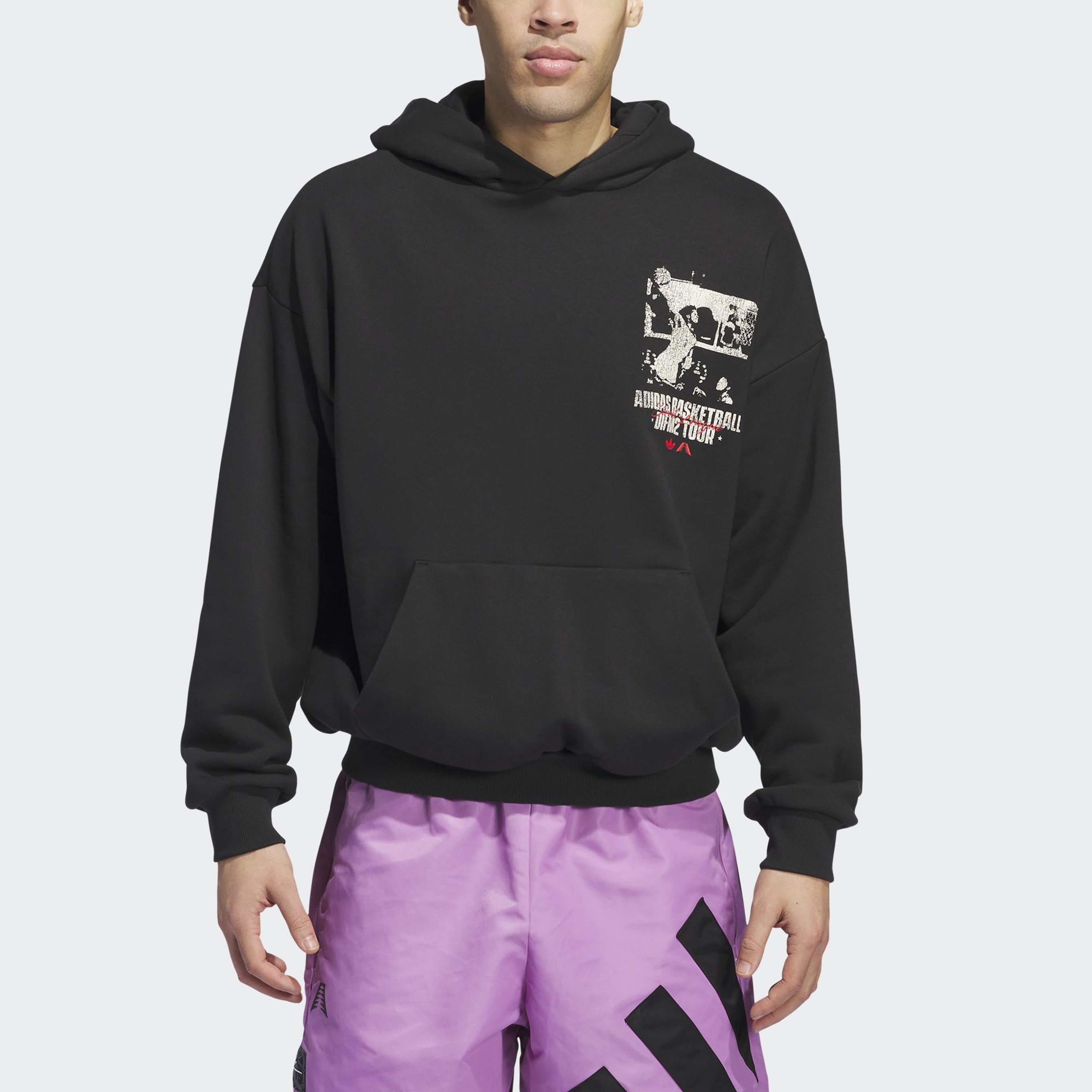 adidas Anthony Edwards Graphic Erkek Siyah Hoodie
