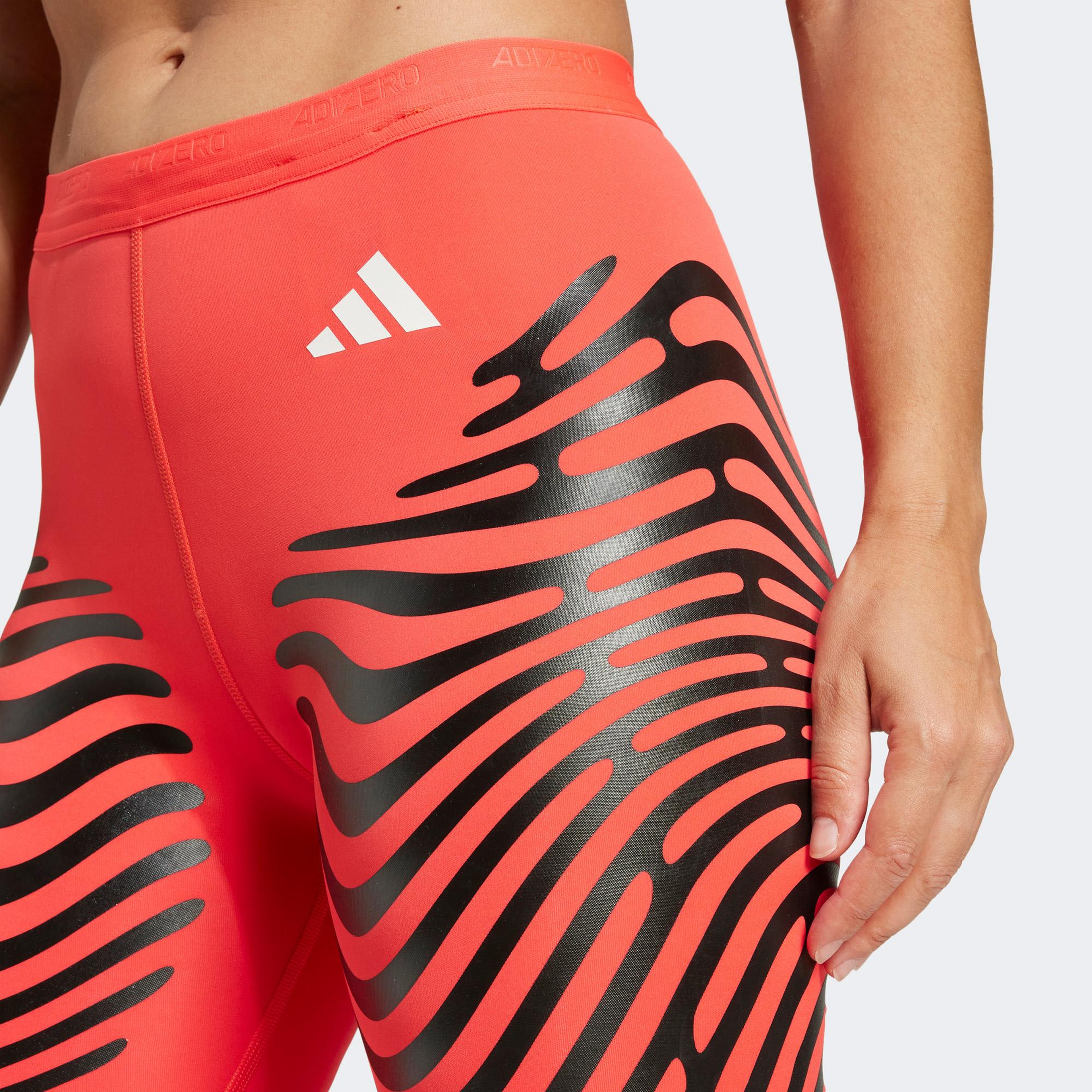 adidas Adizero Control Kadın Kırmızı Koşu Taytı