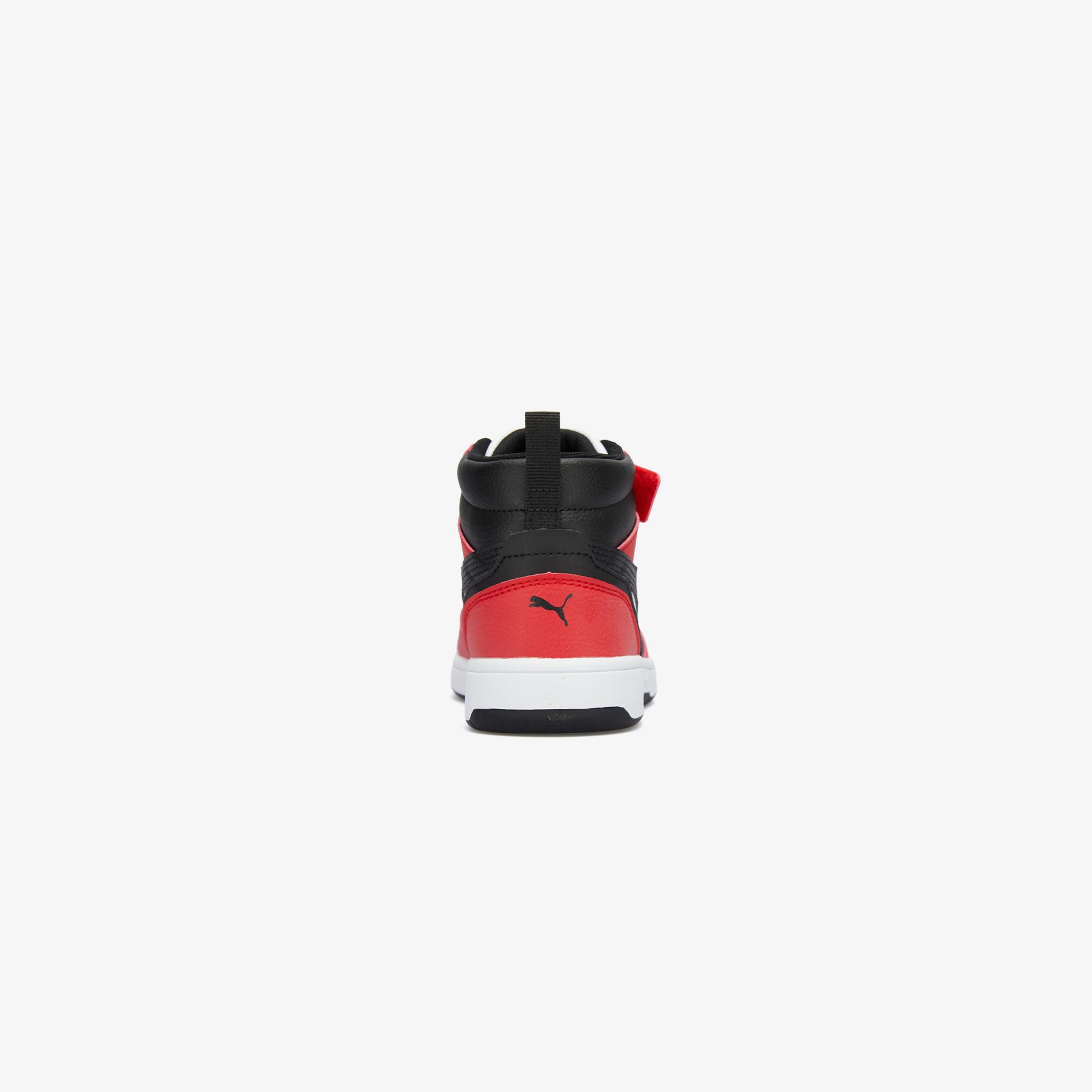 Puma Rebound V6 Mid Çocuk Kırmızı Bilekli Spor Ayakkabı
