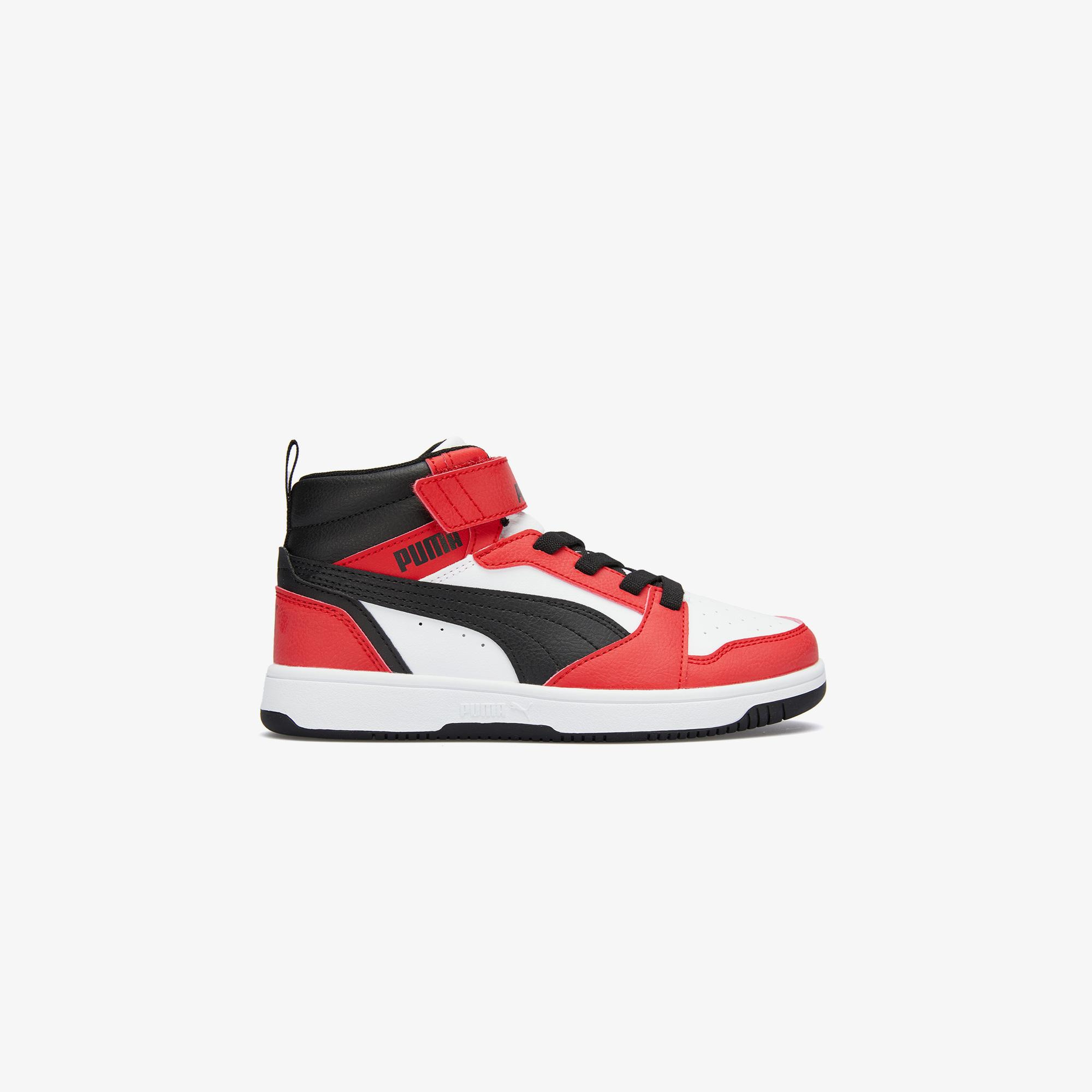 Puma Rebound V6 Mid Çocuk Kırmızı Bilekli Spor Ayakkabı